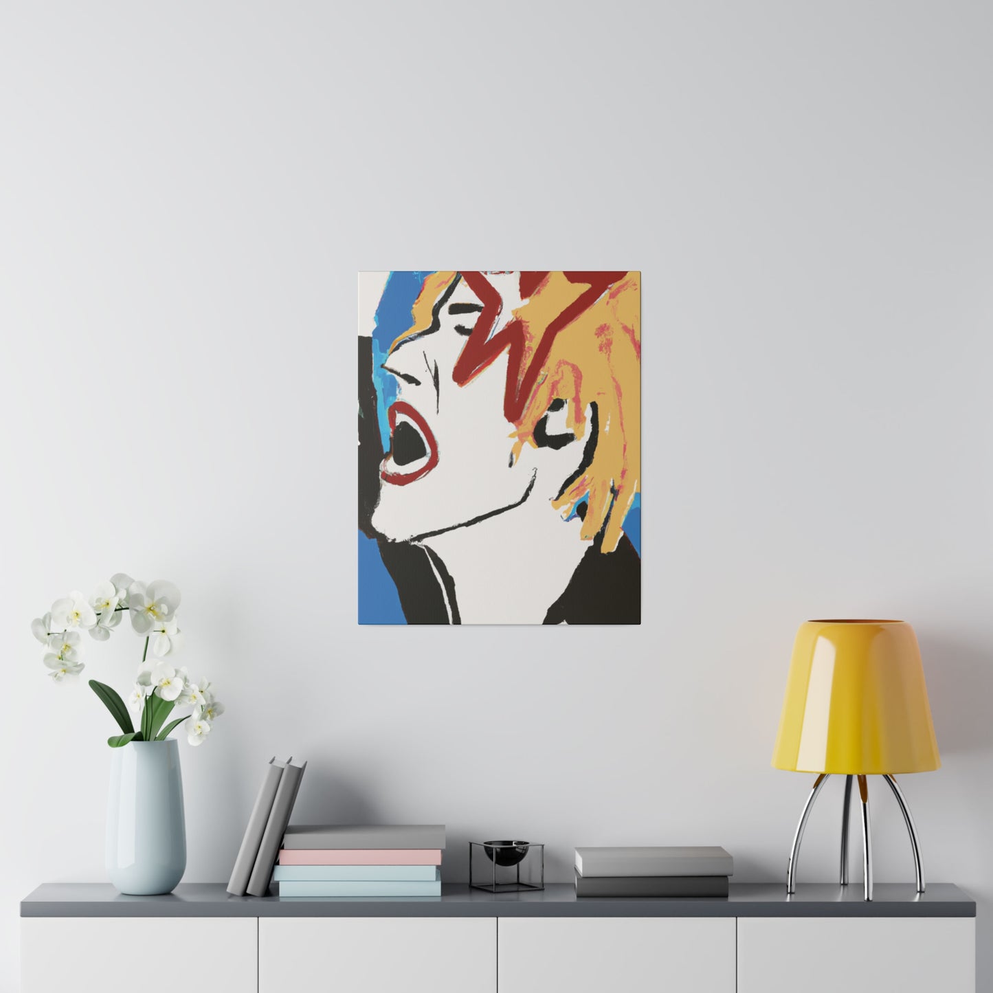 7453V - Rockstar Painting Print | Face | Abstract | Poster | Home Decor | Wall Art | Music Art | Canvas