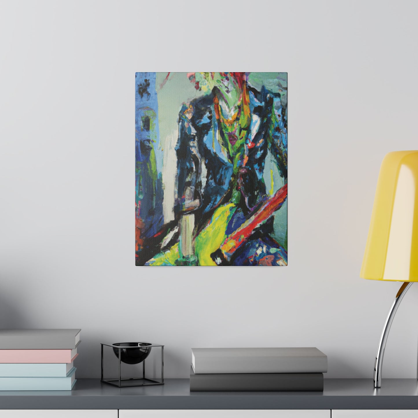 5111Y - Rockstar Oil Painting Style Print | Poster | Home Decor | Wall Art | Music Art | Canvas
