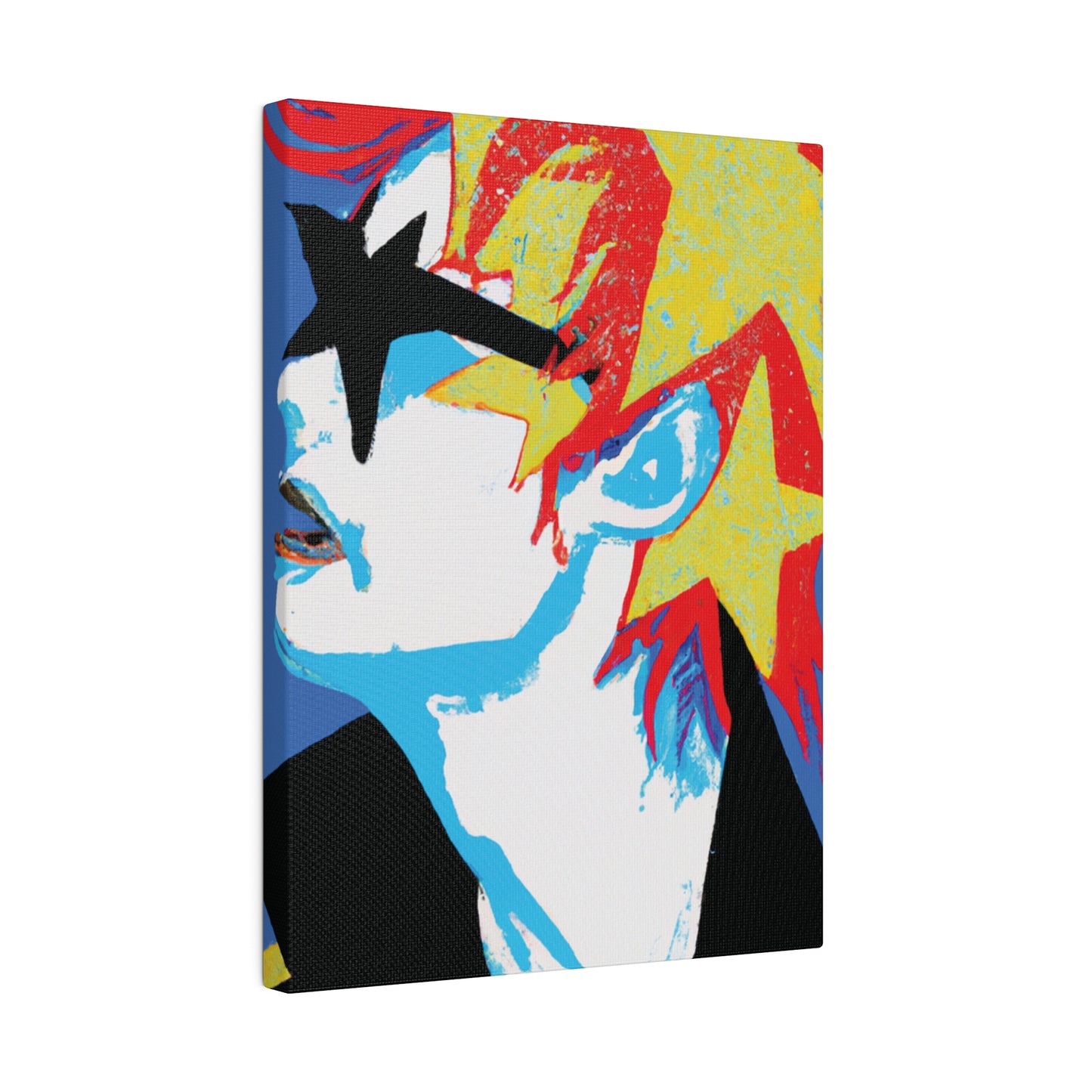 9245E - Rockstar Painting Print | Face | Abstract | Poster | Home Decor | Wall Art | Music Art | Canvas