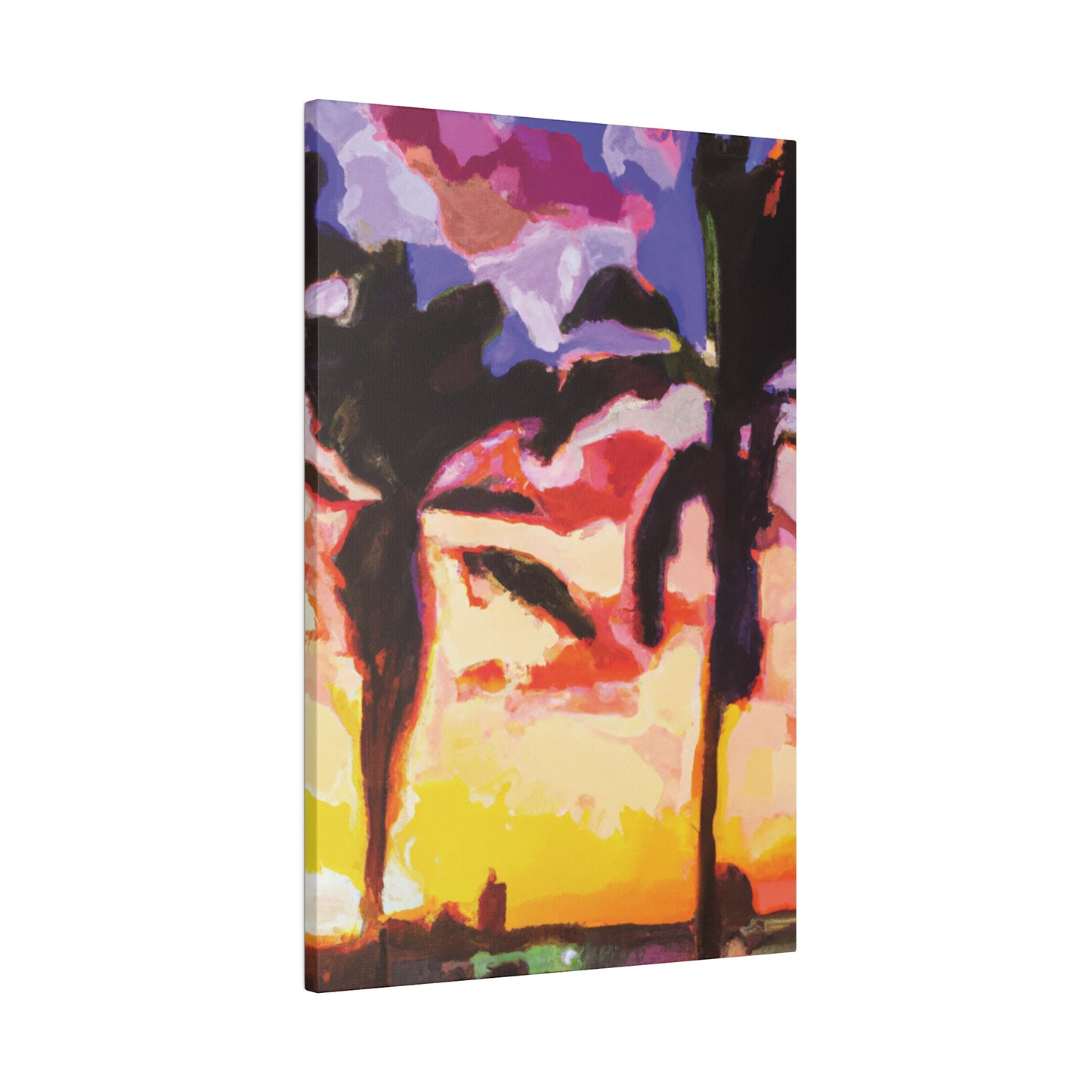 1138H - Miami Beach Sunset Painting Print | Miami | Beach | Sunset | Poster | Home Decor | Wall Art | Canvas