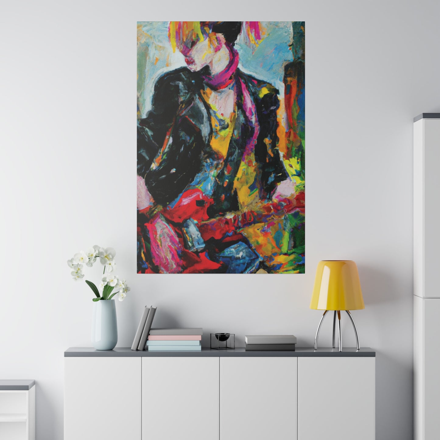 8178F - Rockstar Oil Painting Style Print | Poster | Home Decor | Wall Art | Music Art | Canvas