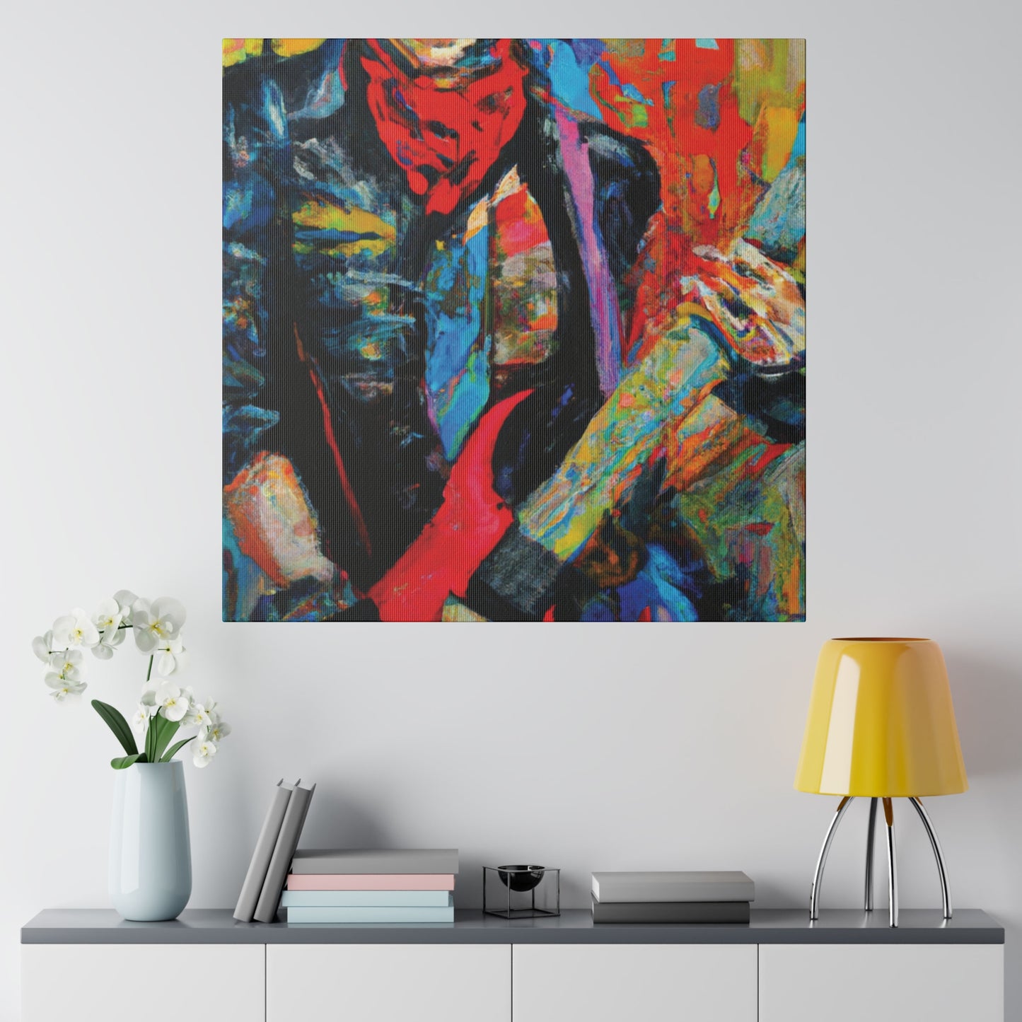 8732A - Rockstar Oil Painting Style Print | Poster | Home Decor | Wall Art | Music Art | Canvas