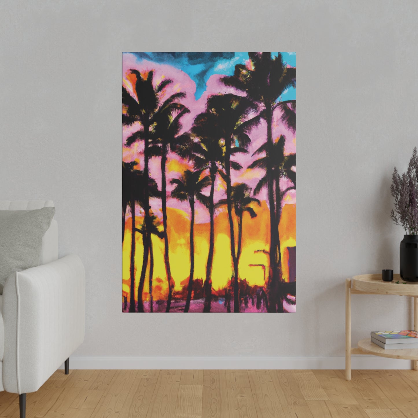 6202Q - Miami Beach Sunset Painting Print | Miami | Beach | Sunset | Poster | Home Decor | Wall Art | Canvas