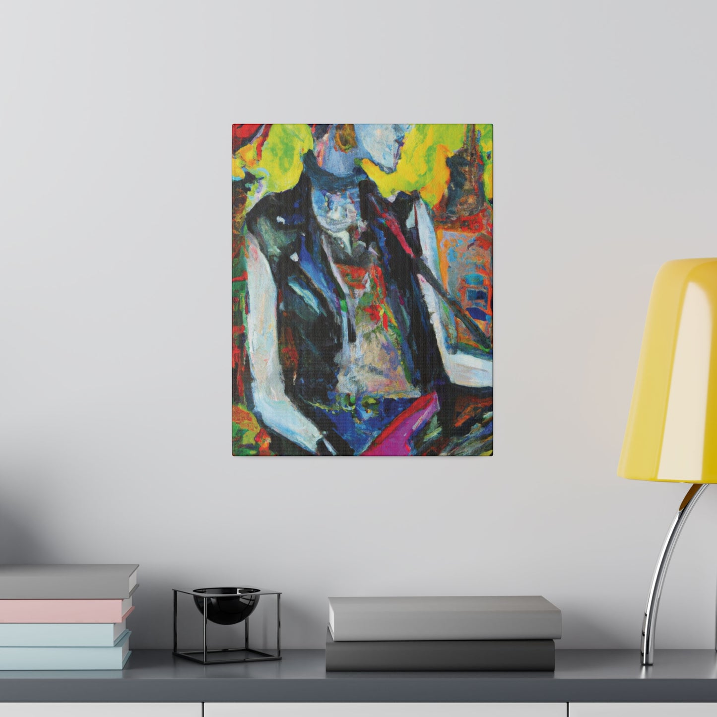 7349W - Rockstar Oil Painting Style Print | Poster | Home Decor | Wall Art | Music Art | Canvas