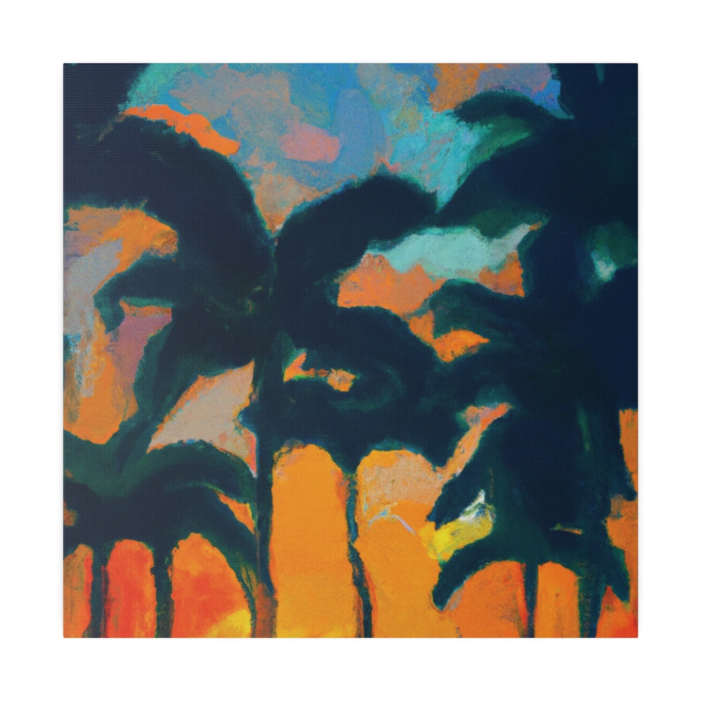 6877B - Miami Beach Sunset Painting Print | Miami | Beach | Sunset | Poster | Home Decor | Wall Art | Canvas
