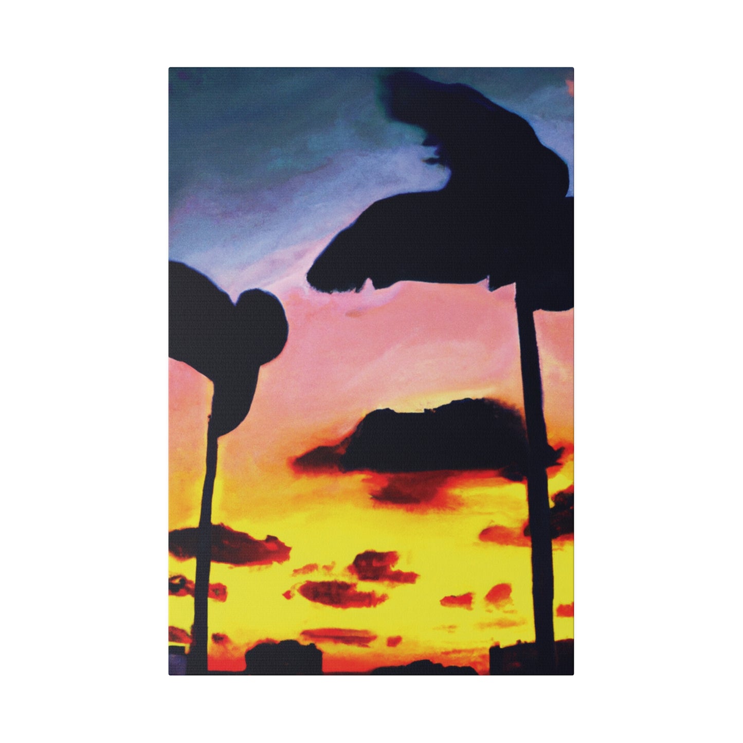 7515G - Miami Beach Sunset Painting Print | Miami | Beach | Sunset | Poster | Home Decor | Wall Art | Canvas