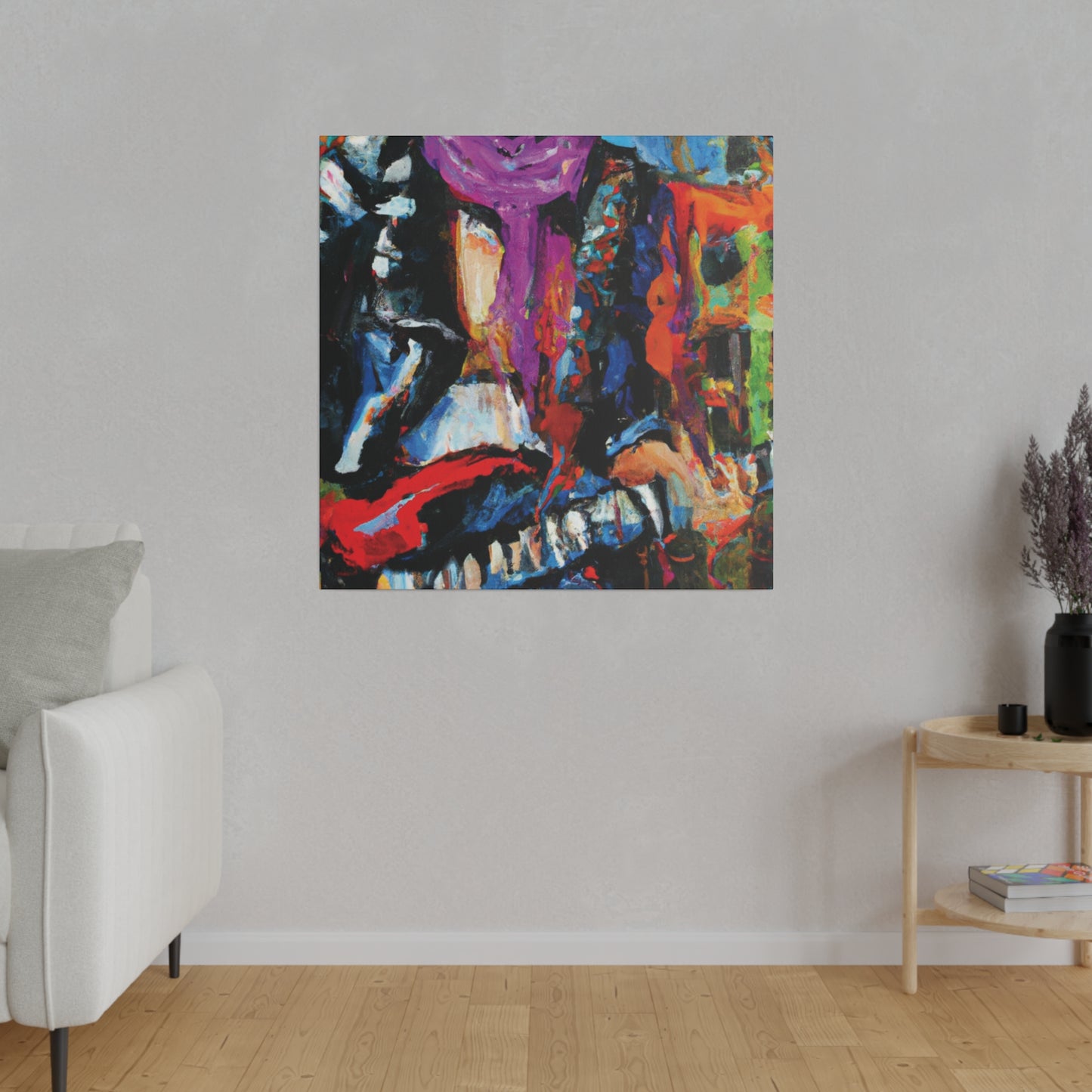 6696F - Rockstar Oil Painting Style Print | Poster | Home Decor | Wall Art | Music Art | Canvas