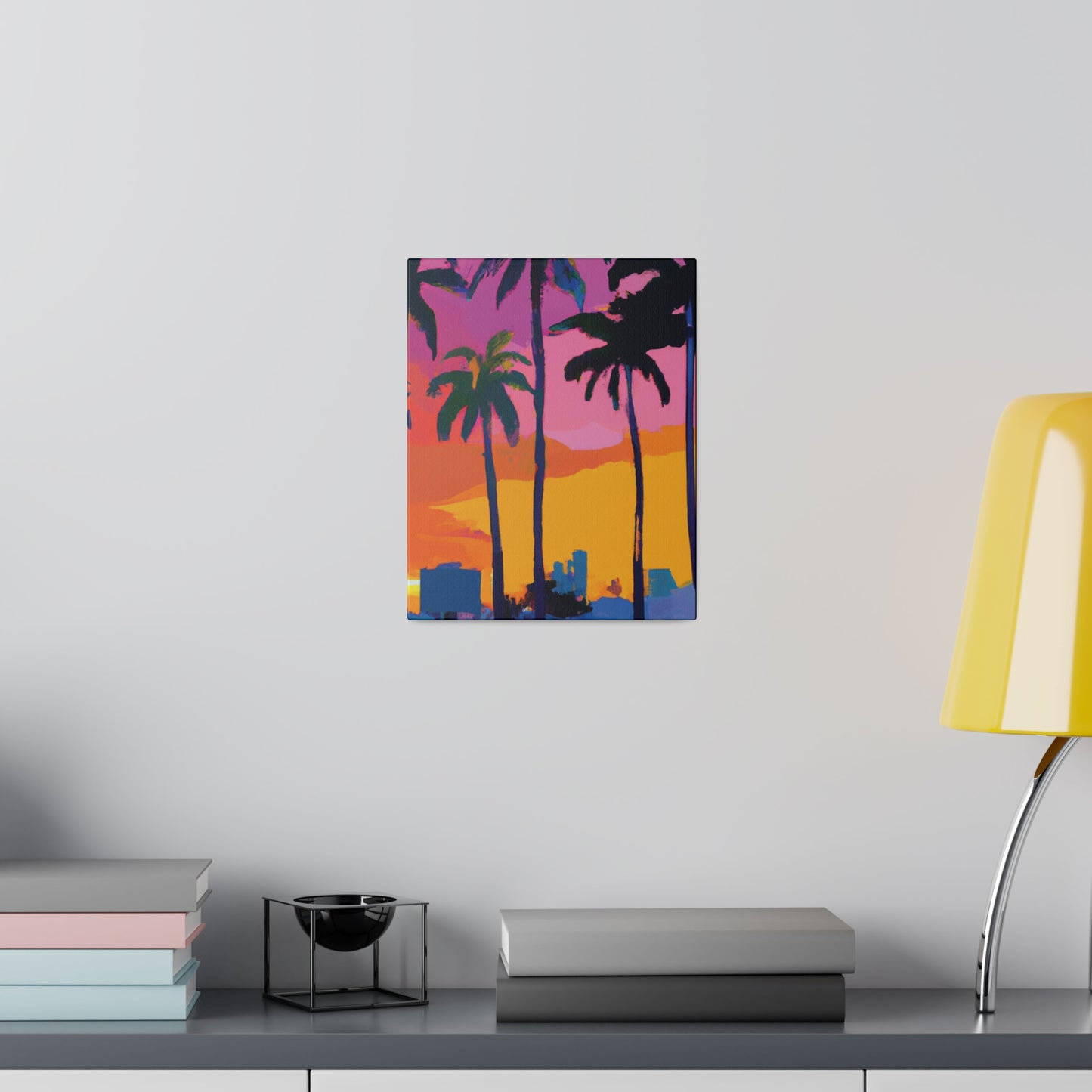 3546F - Miami Beach Sunset Painting Print | Miami | Beach | Sunset | Poster | Home Decor | Wall Art | Canvas