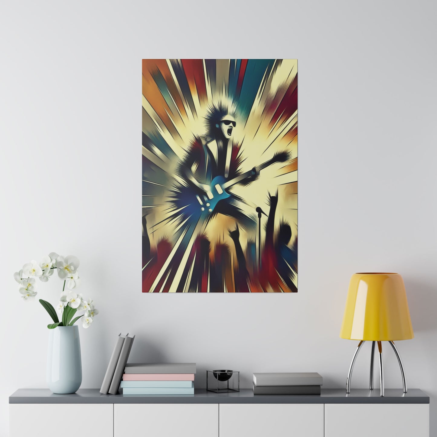 1872L - Rockstar Painting Print | Face | Abstract | Poster | Home Decor | Wall Art | Music Art | Canvas