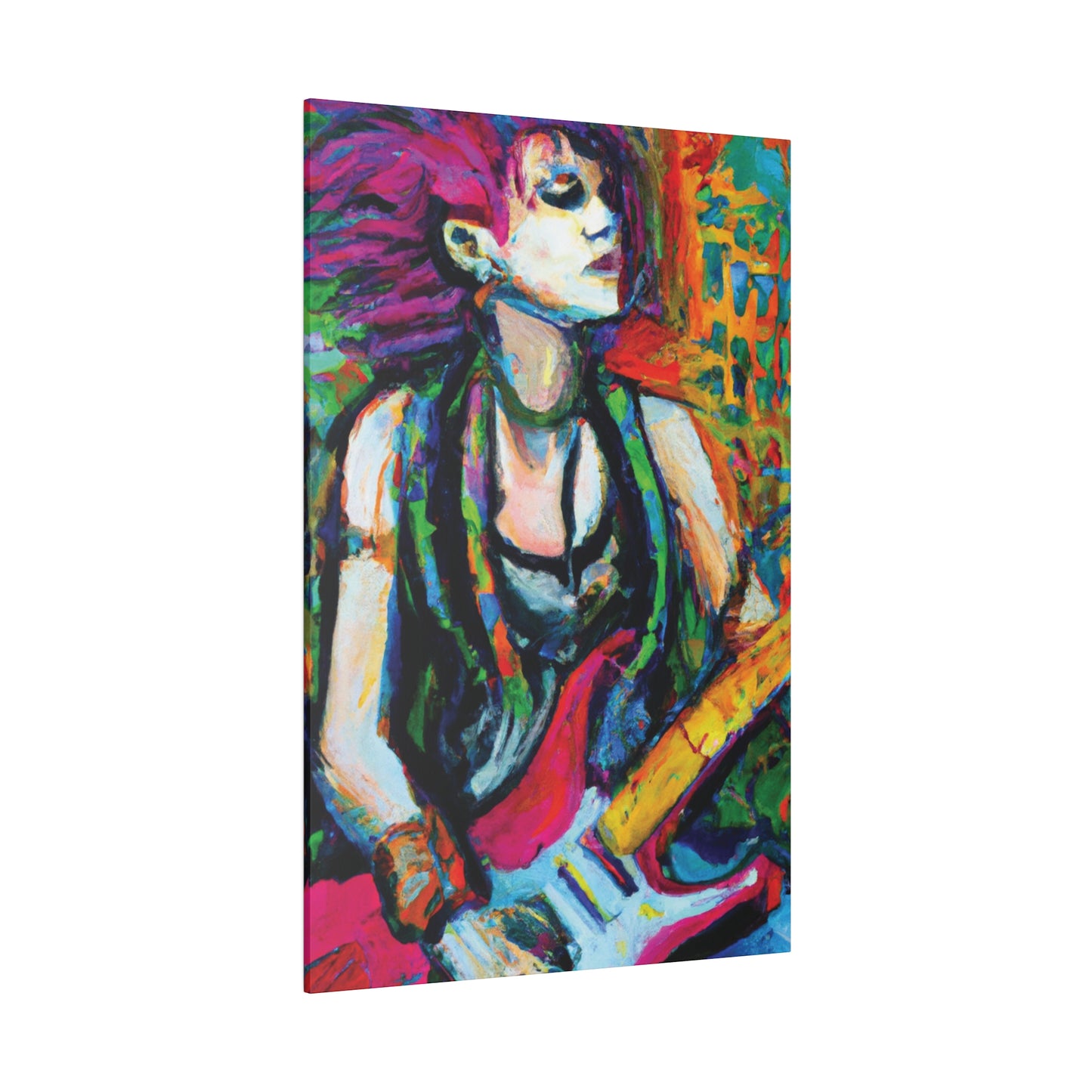 9572N - Rockstar Oil Painting Style Print | Poster | Home Decor | Wall Art | Music Art | Canvas