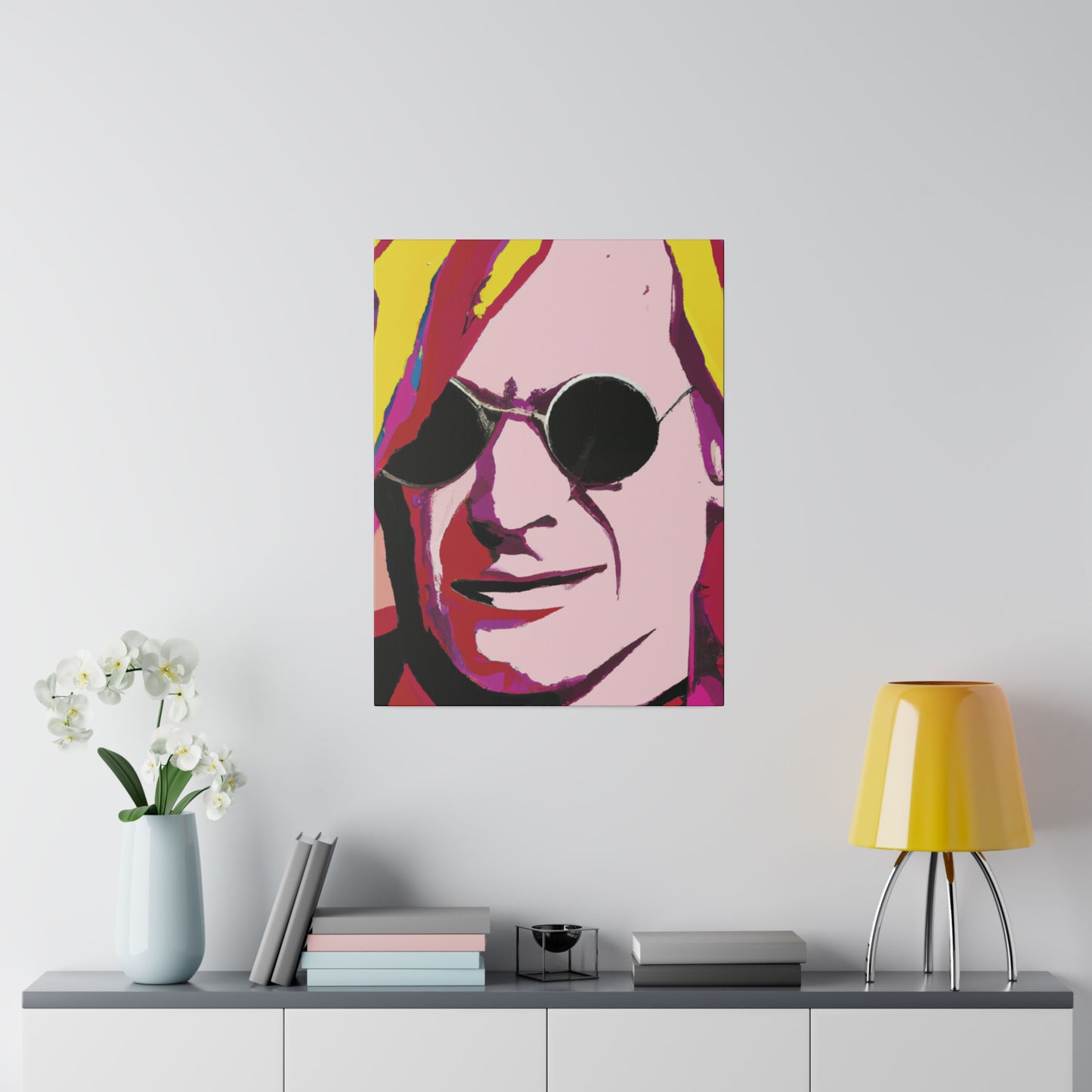 4125F - Rockstar Painting Print | Face | Abstract | Poster | Home Decor | Wall Art | Music Art | Canvas