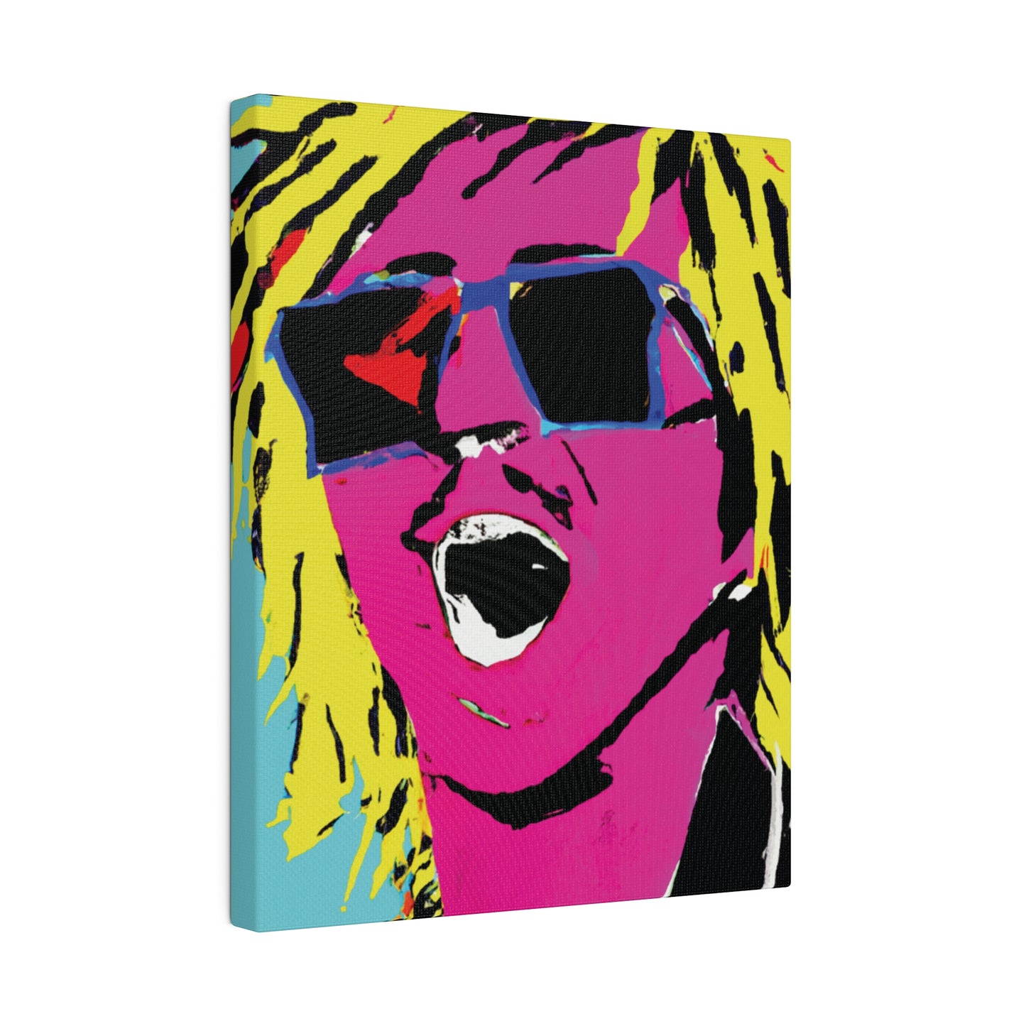 8376W - Rockstar Painting Print | Face | Abstract | Poster | Home Decor | Wall Art | Music Art | Canvas