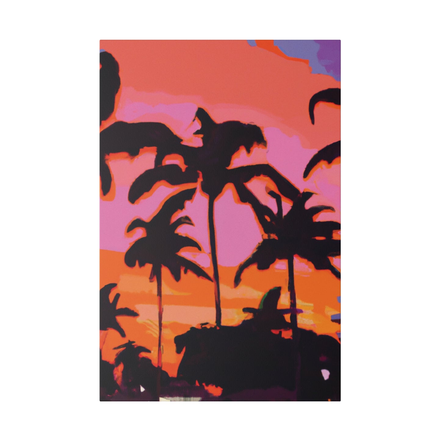 6226X - Miami Beach Sunset Painting Print | Miami | Beach | Sunset | Poster | Home Decor | Wall Art | Canvas