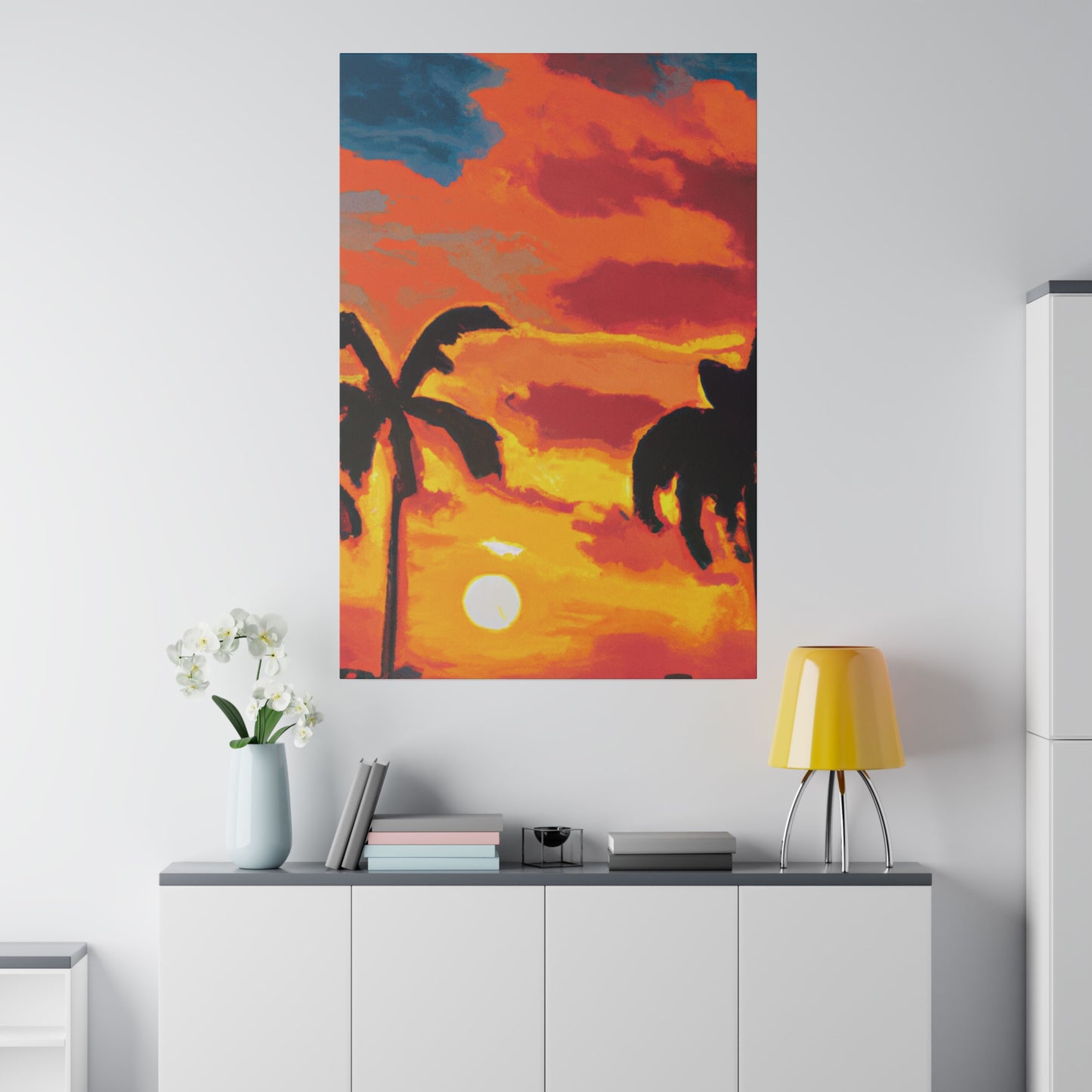 497L - Miami Beach Sunset Painting Print | Miami | Beach | Sunset | Poster | Home Decor | Wall Art | Canvas