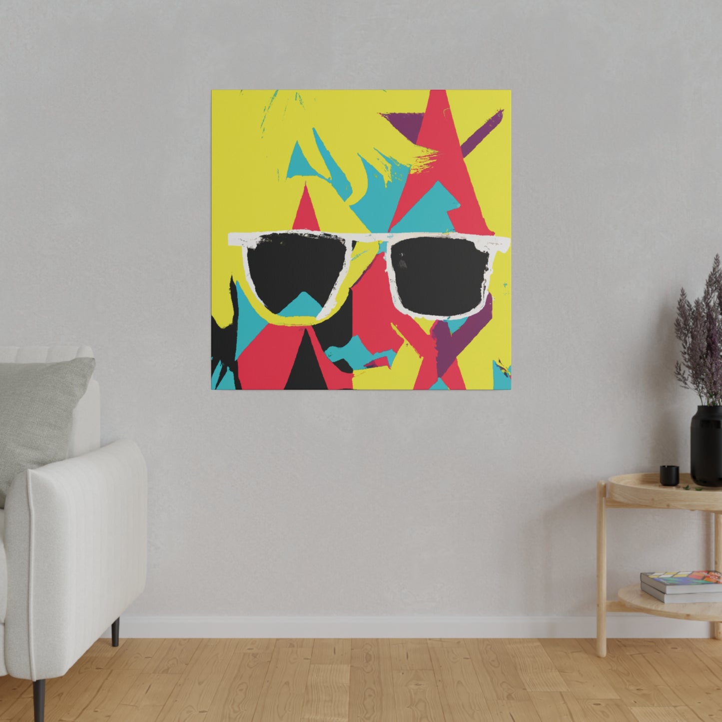 8383B - Rockstar Painting Print | Face | Abstract | Poster | Home Decor | Wall Art | Music Art | Canvas