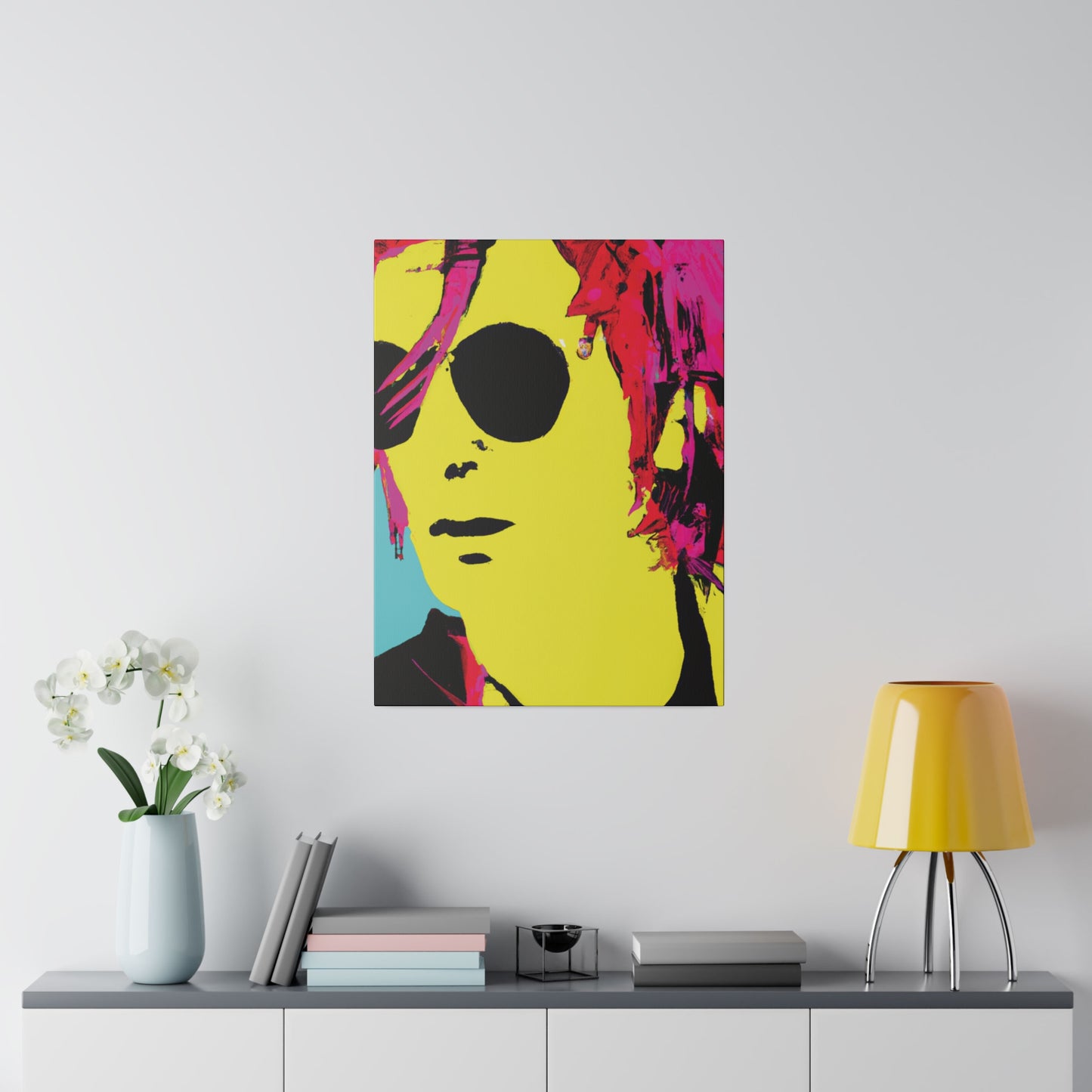 4543A - Rockstar Painting Print | Face | Abstract | Poster | Home Decor | Wall Art | Music Art | Canvas