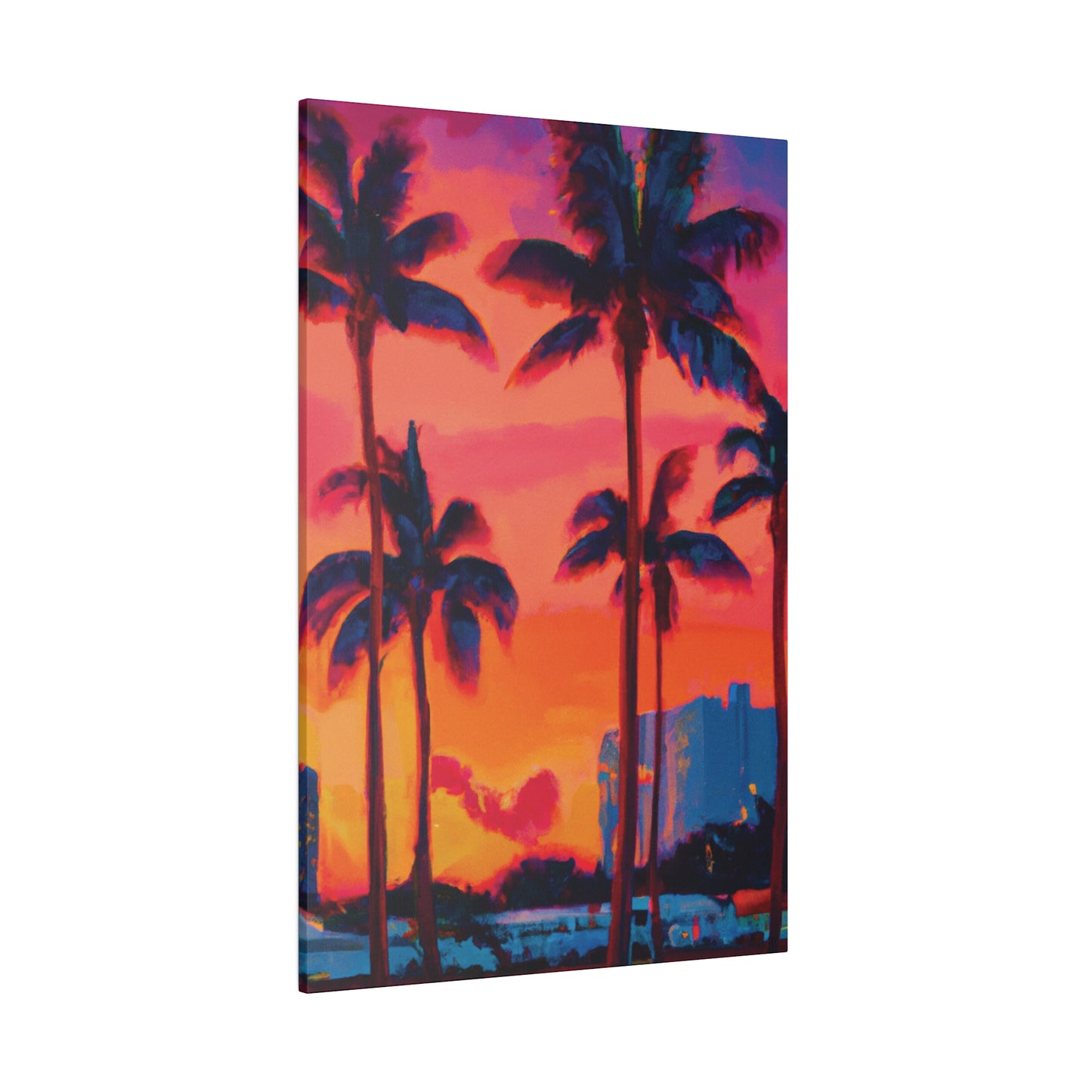 4456Y - Miami Beach Sunset Painting Print | Miami | Beach | Sunset | Poster | Home Decor | Wall Art | Canvas