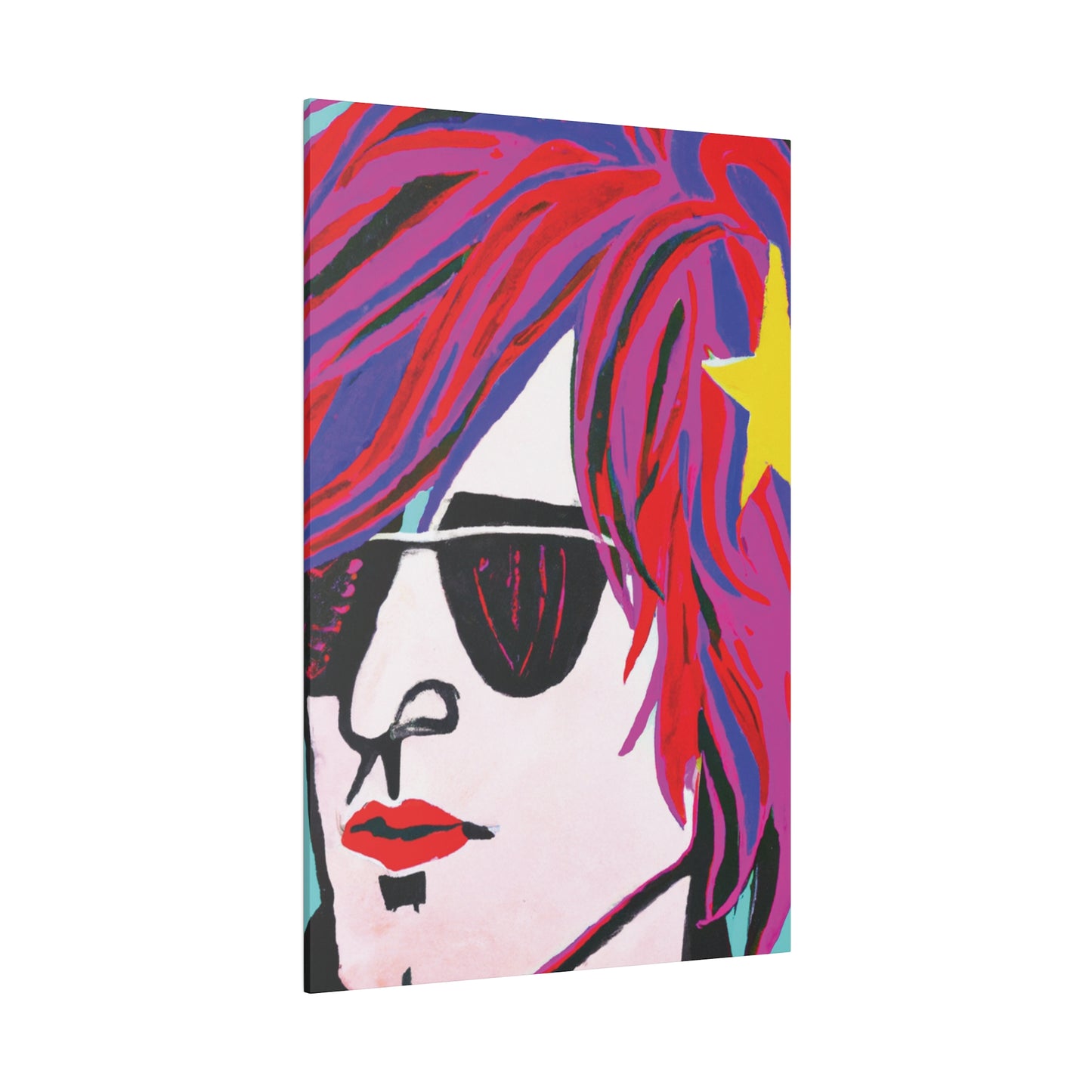 3293X - Rockstar Painting Print | Face | Abstract | Poster | Home Decor | Wall Art | Music Art | Canvas