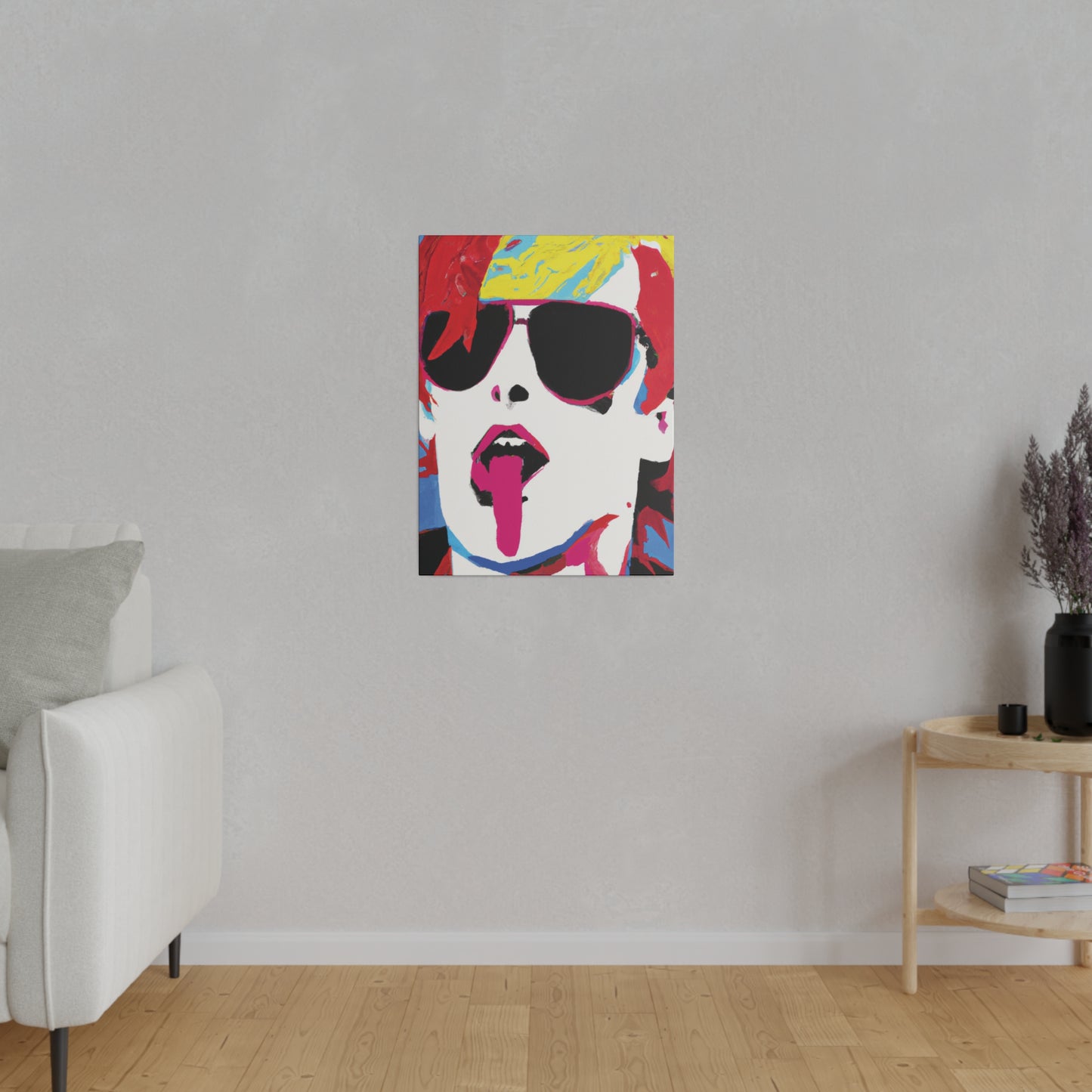 8381F - Rockstar Painting Print | Face | Abstract | Poster | Home Decor | Wall Art | Music Art | Canvas