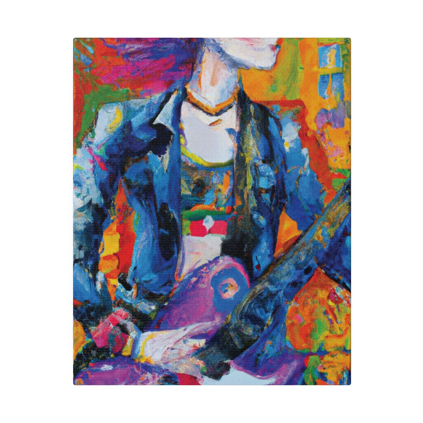 8135R - Rockstar Oil Painting Style Print | Poster | Home Decor | Wall Art | Music Art | Canvas