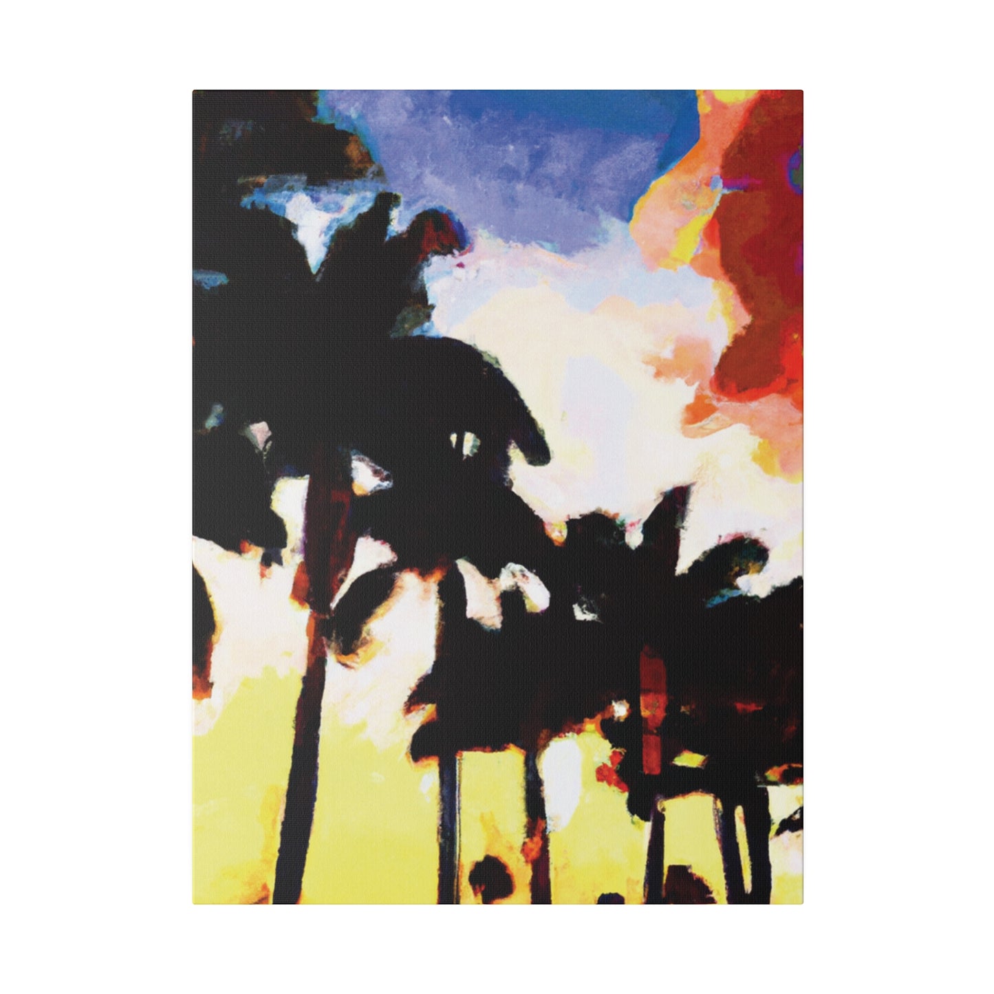 9127M - Miami Beach Sunset Painting Print | Miami | Beach | Sunset | Poster | Home Decor | Wall Art | Canvas