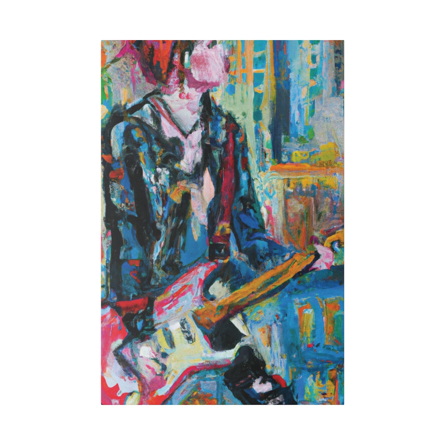 4712U - Rockstar Oil Painting Style Print | Poster | Home Decor | Wall Art | Music Art | Canvas