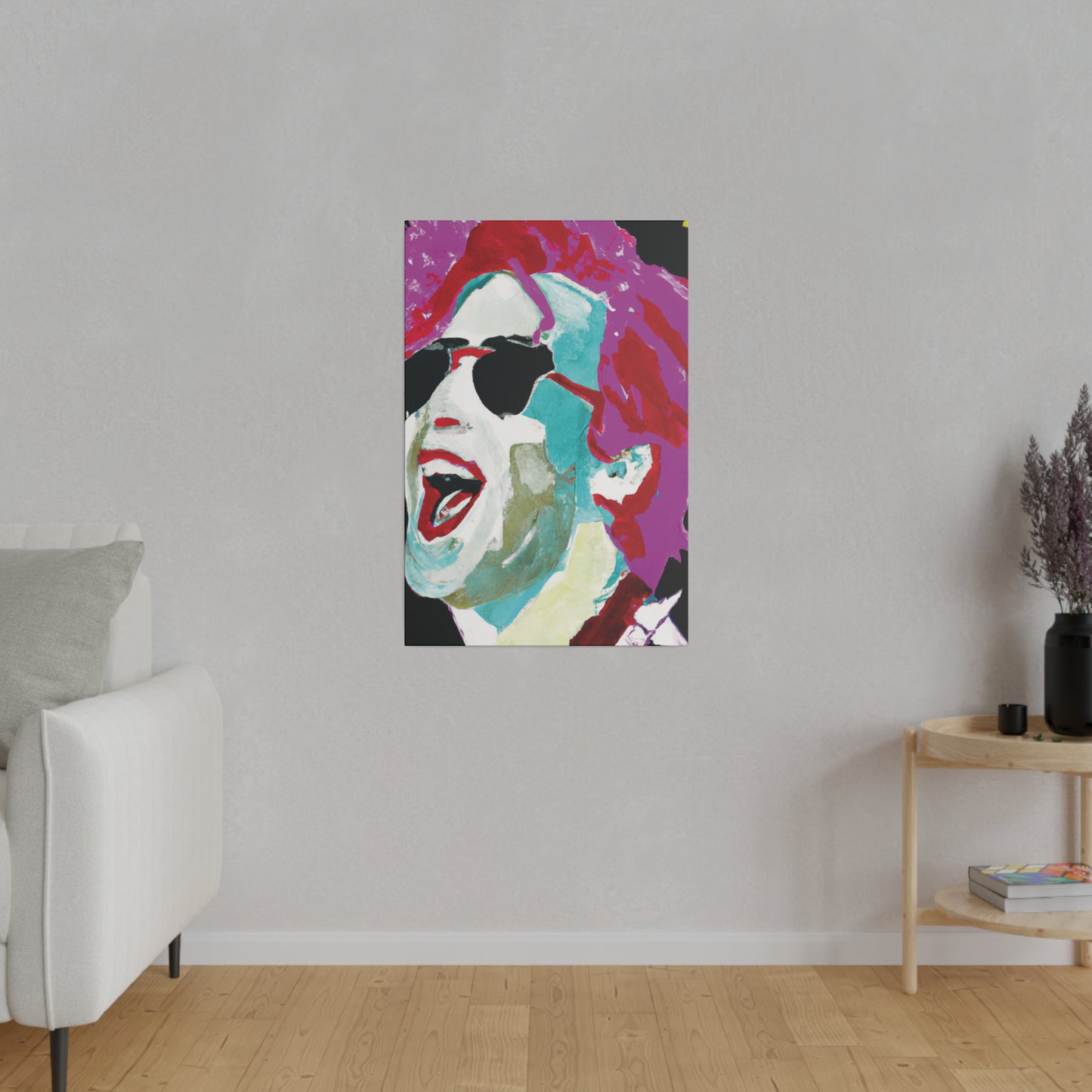 7676H - Rockstar Painting Print | Face | Abstract | Poster | Home Decor | Wall Art | Music Art | Canvas