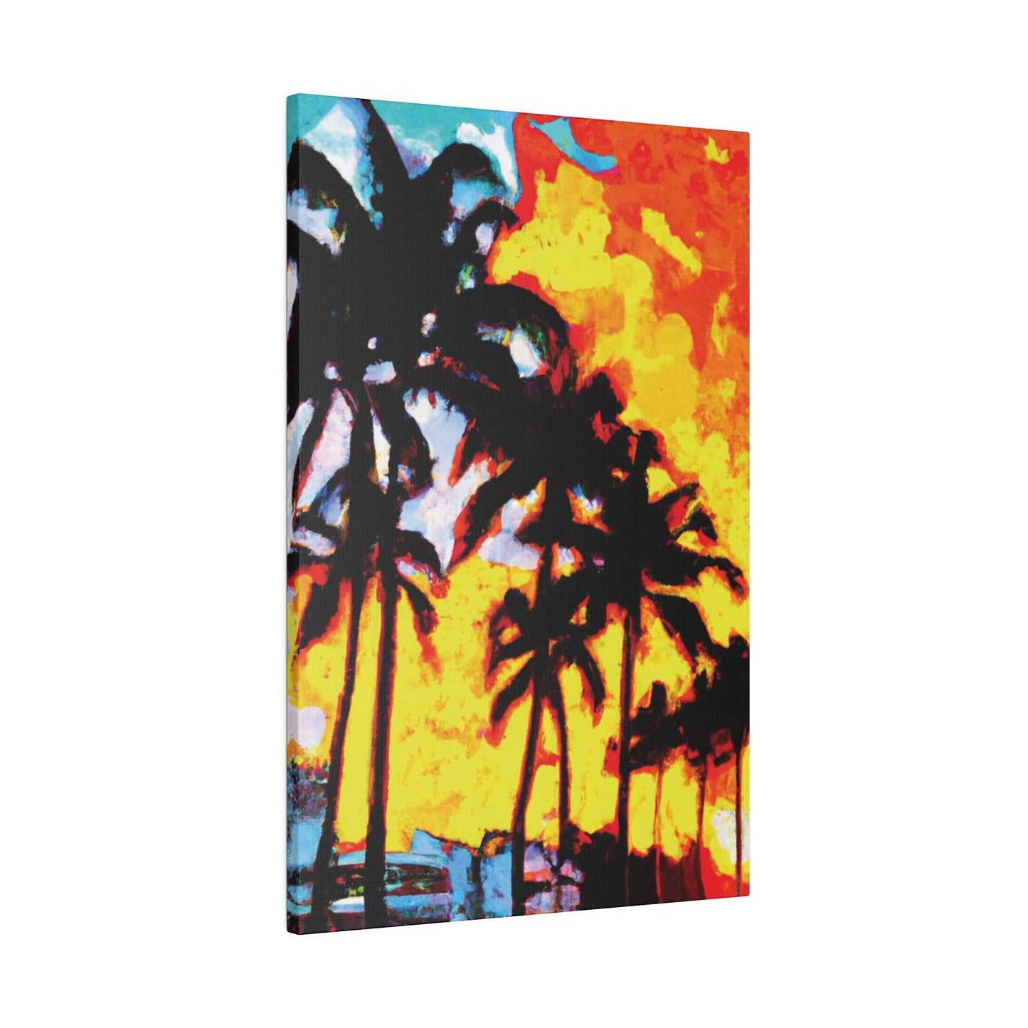 7248Q - Miami Beach Sunset Painting Print | Miami | Beach | Sunset | Poster | Home Decor | Wall Art | Canvas