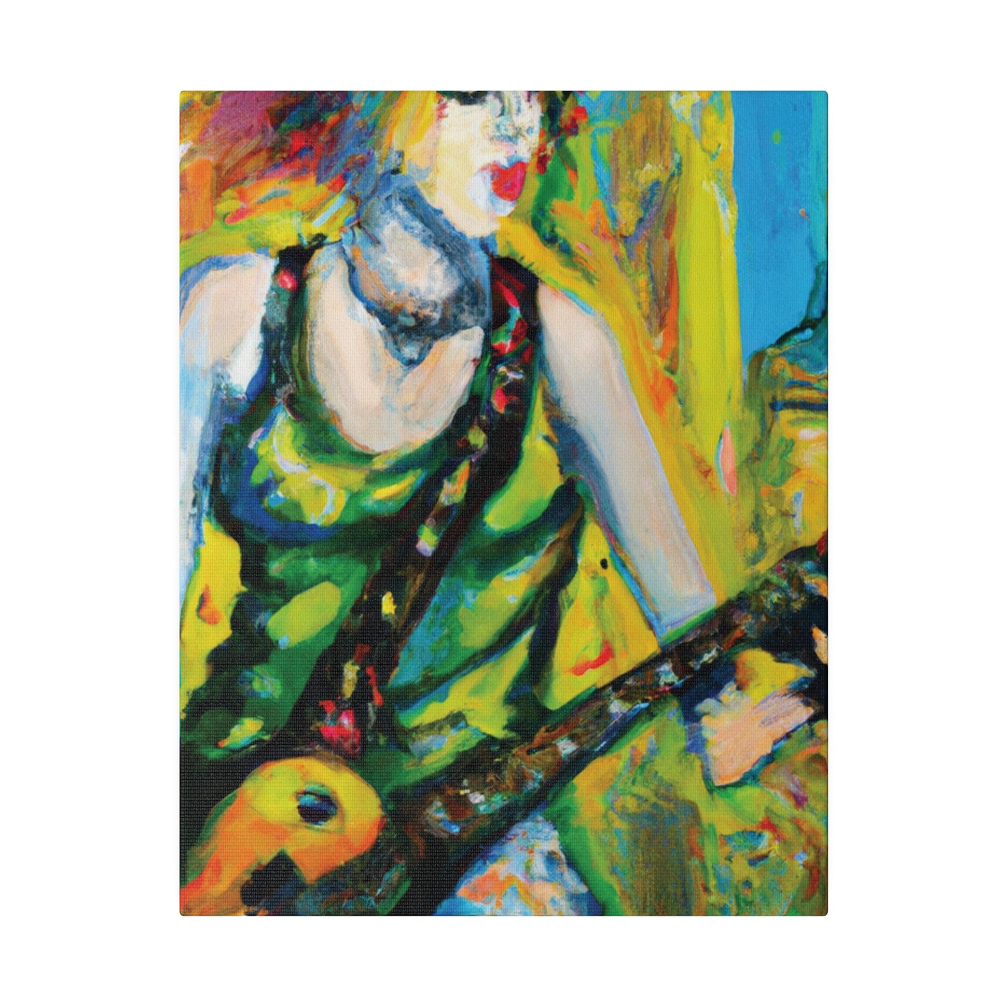 4713C - Rockstar Oil Painting Style Print | Poster | Home Decor | Wall Art | Music Art | Canvas