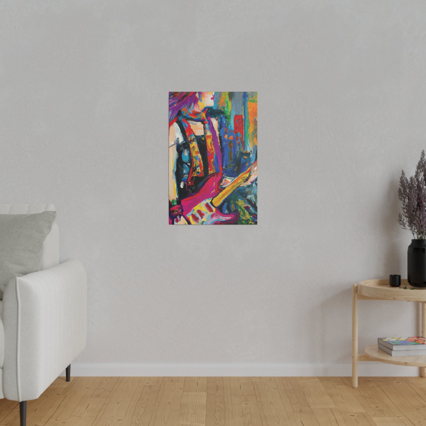 9798G - Rockstar Oil Painting Style Print | Poster | Home Decor | Wall Art | Music Art | Canvas