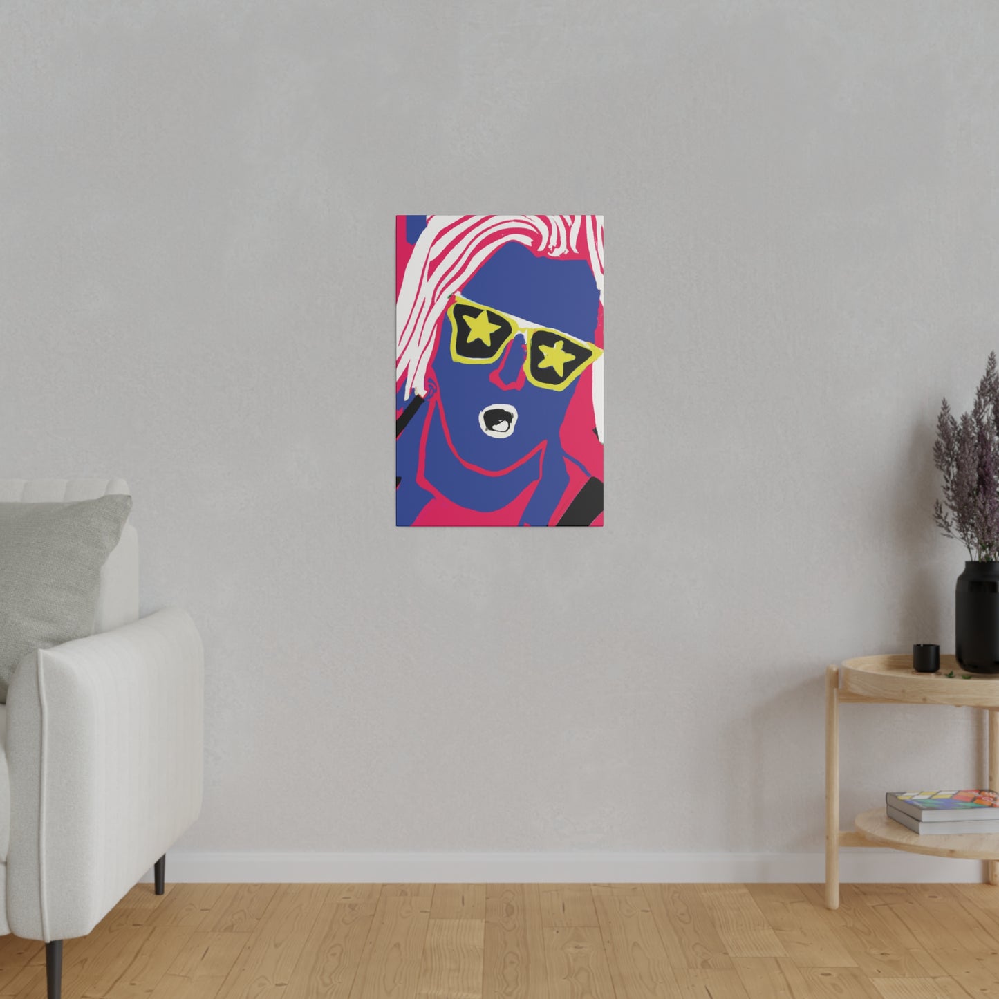 2409U - Rockstar Painting Print | Face | Abstract | Poster | Home Decor | Wall Art | Music Art | Canvas