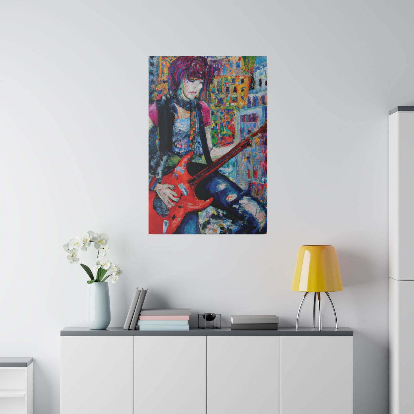 7661H - Rockstar Oil Painting Style Print | Poster | Home Decor | Wall Art | Music Art | Canvas