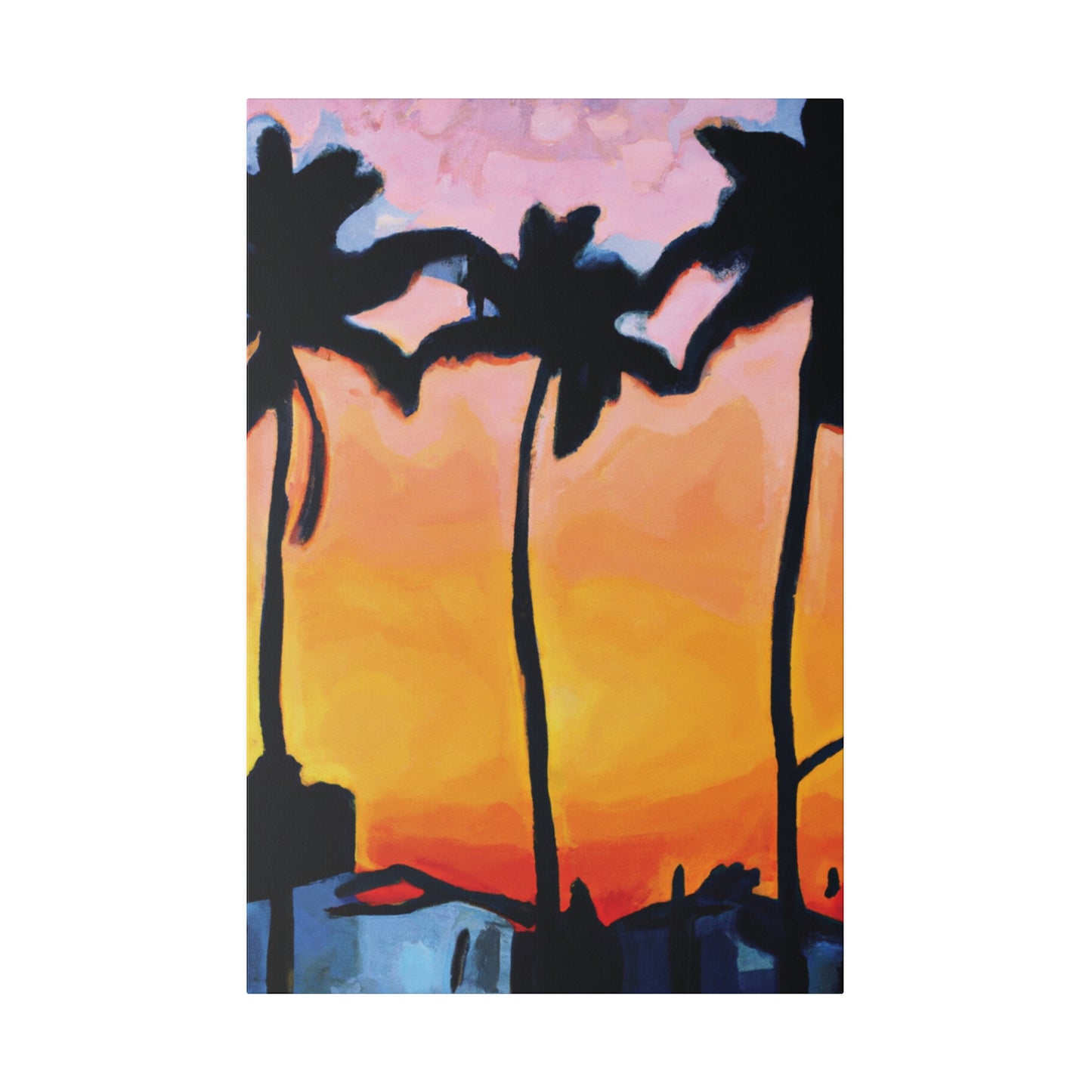 9545F - Miami Beach Sunset Painting Print | Miami | Beach | Sunset | Poster | Home Decor | Wall Art | Canvas