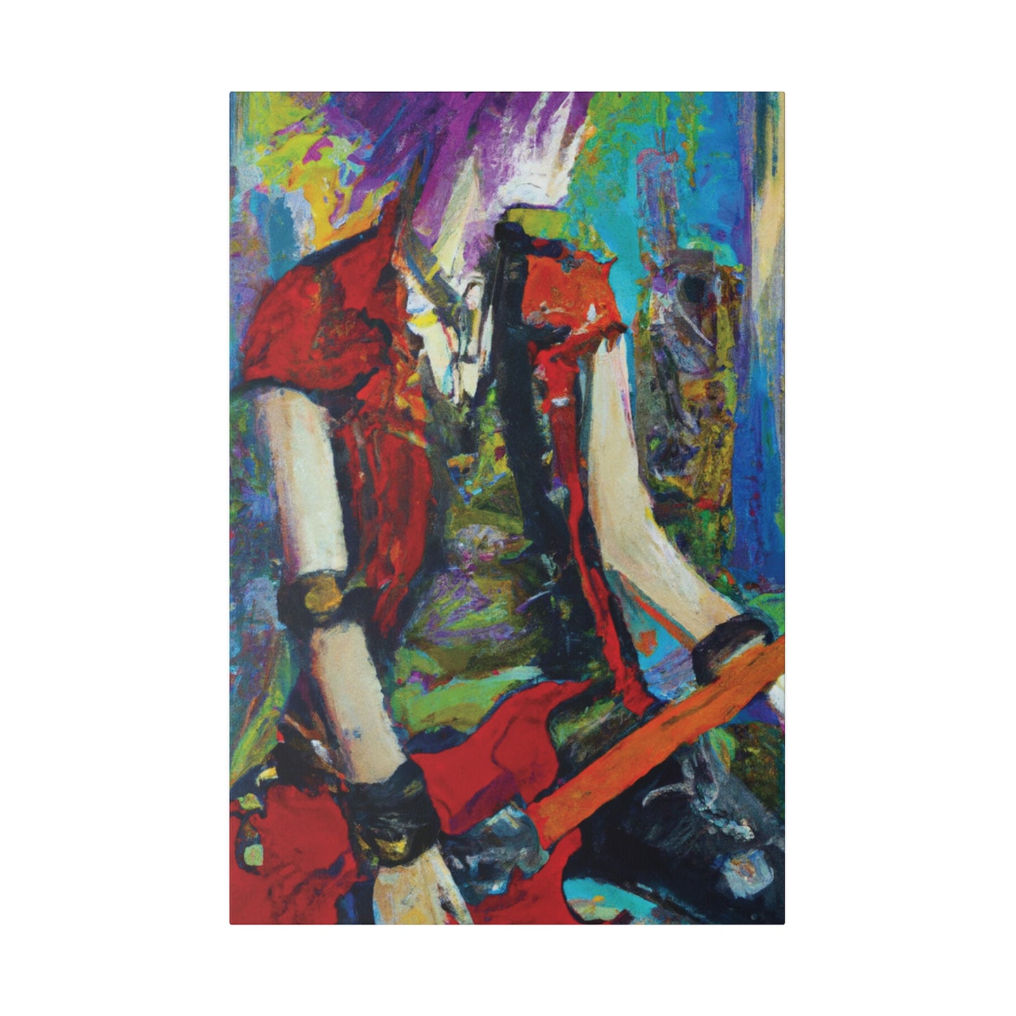 2205O - Rockstar Oil Painting Style Print | Poster | Home Decor | Wall Art | Music Art | Canvas