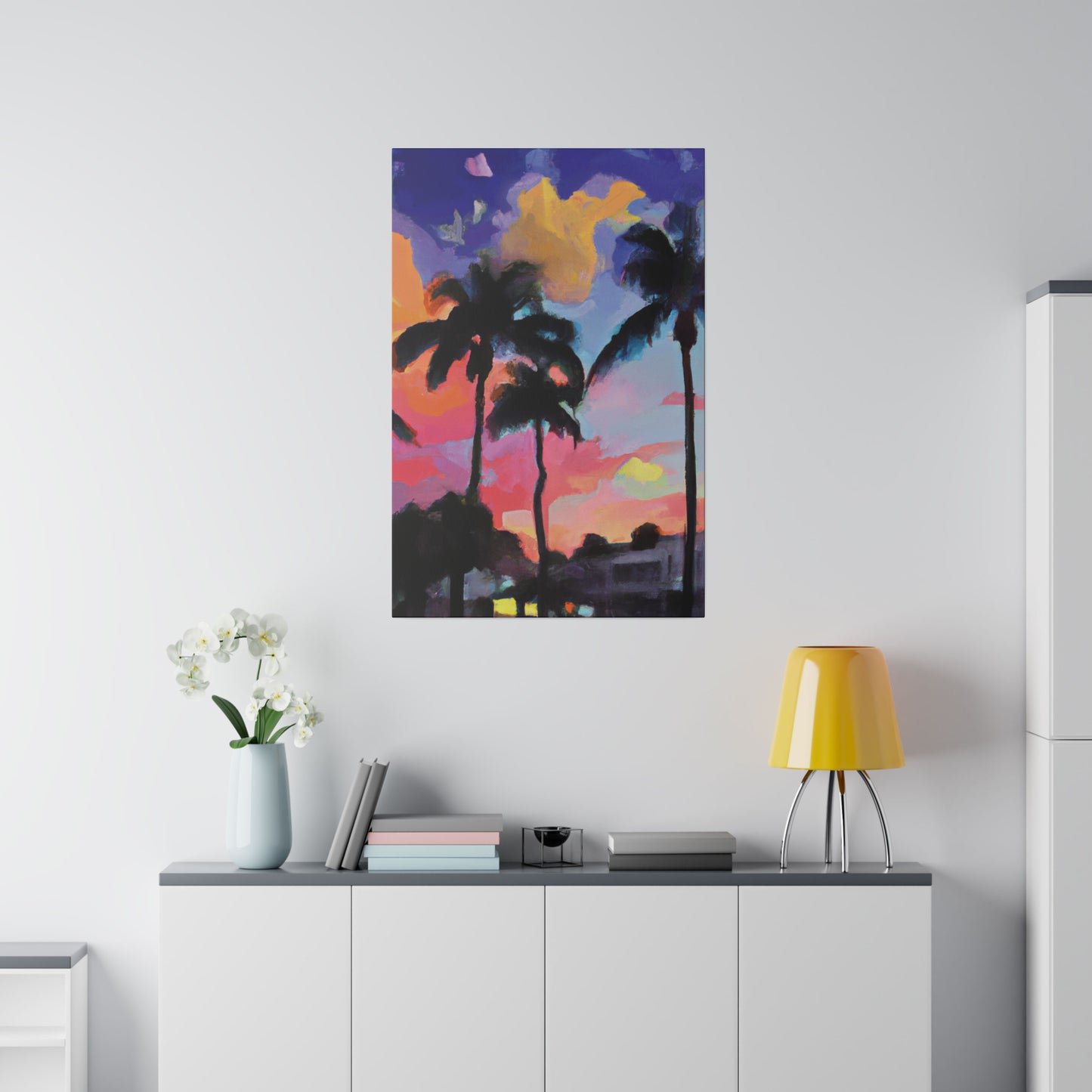 5334Q - Miami Beach Sunset Painting Print | Miami | Beach | Sunset | Poster | Home Decor | Wall Art | Canvas