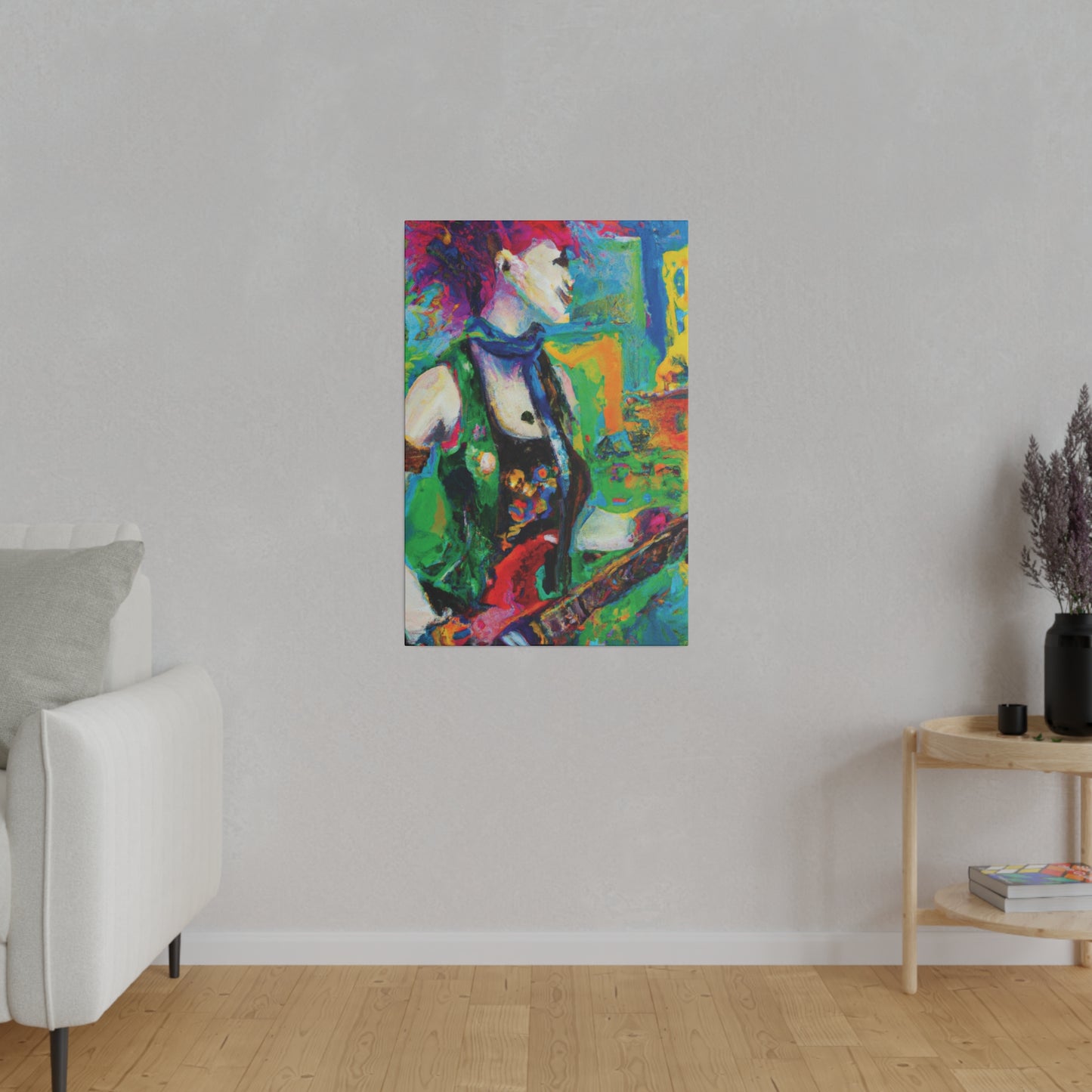 3467C - Rockstar Oil Painting Style Print | Poster | Home Decor | Wall Art | Music Art | Canvas