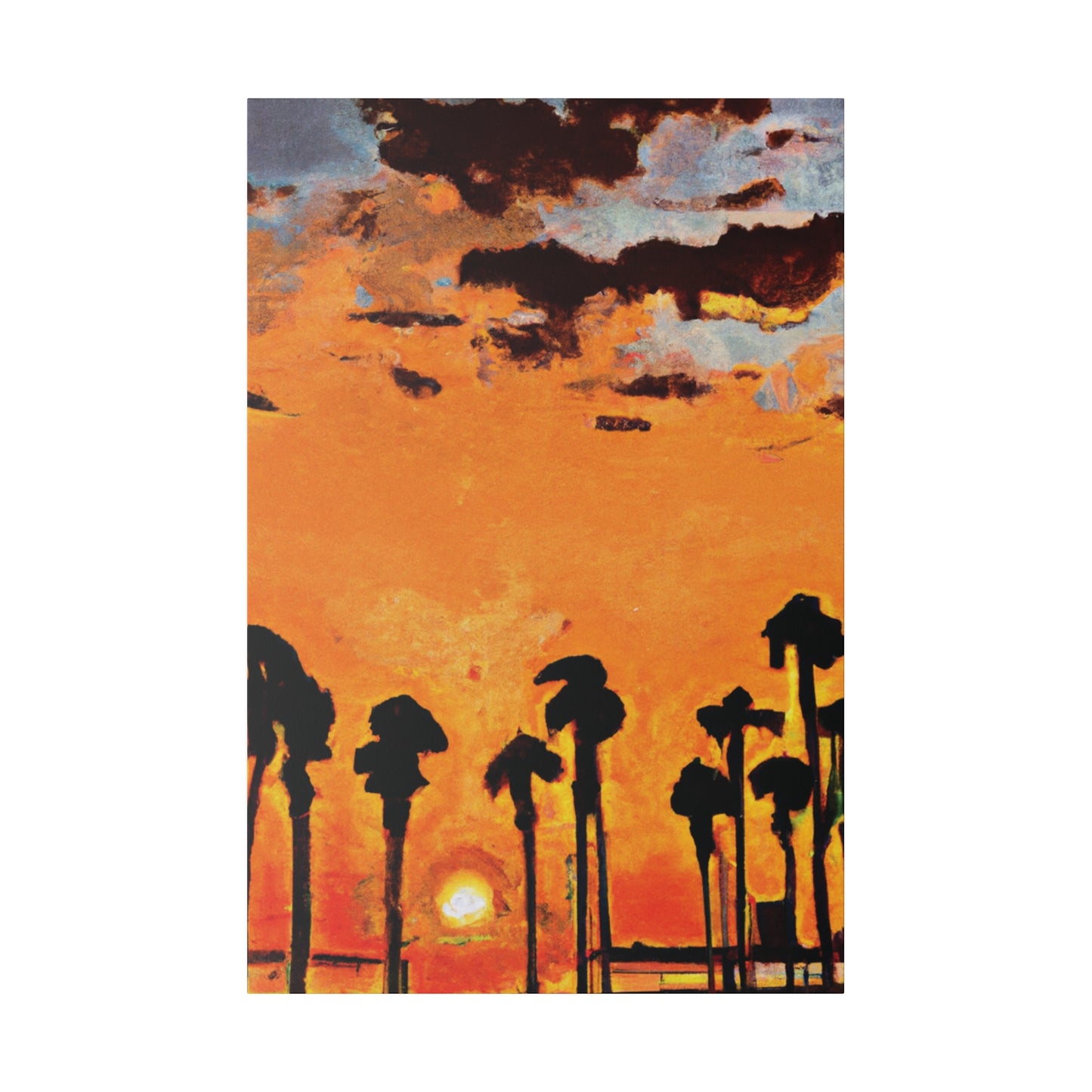 3231S - Miami Beach Sunset Painting Print | Miami | Beach | Sunset | Poster | Home Decor | Wall Art | Canvas