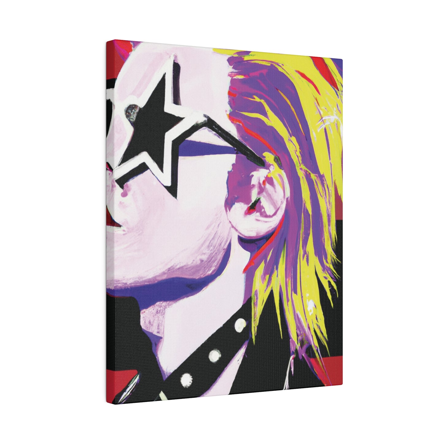 7547K - Rockstar Painting Print | Face | Abstract | Poster | Home Decor | Wall Art | Music Art | Canvas