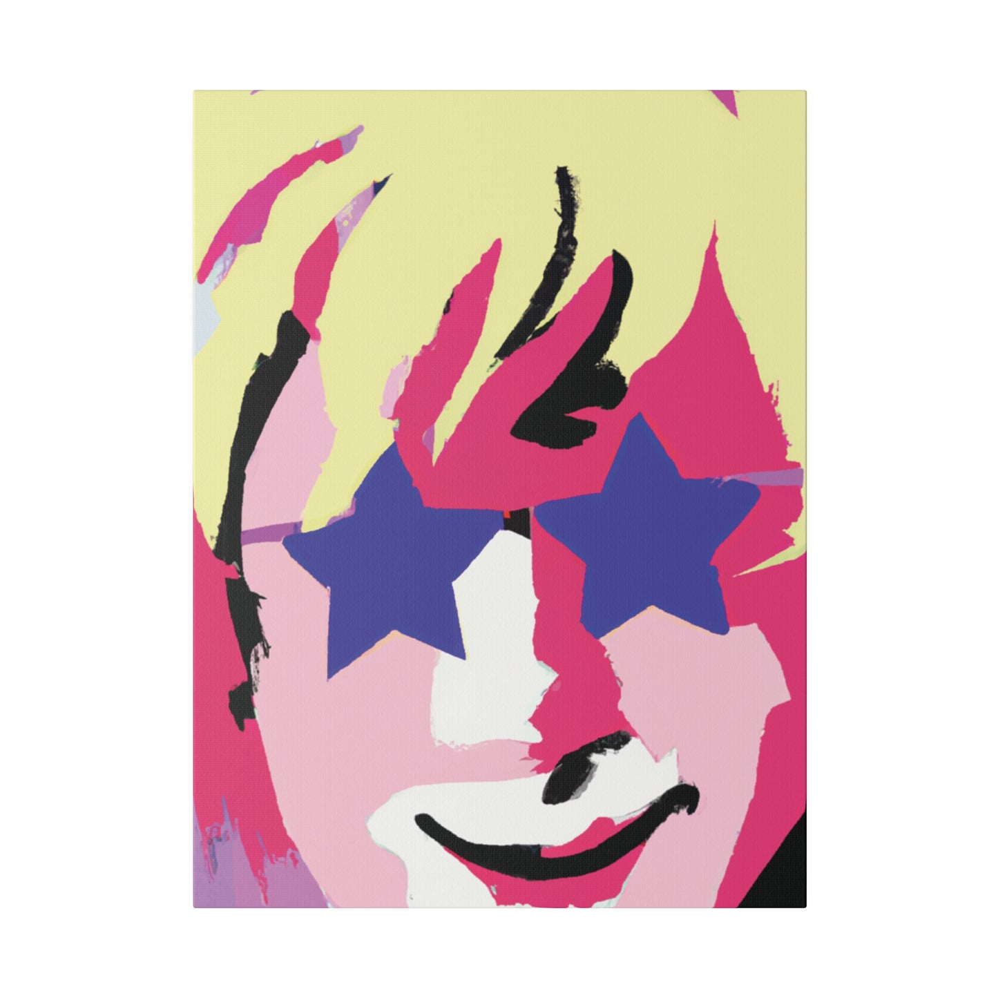 3558K - Rockstar Painting Print | Face | Abstract | Poster | Home Decor | Wall Art | Music Art | Canvas