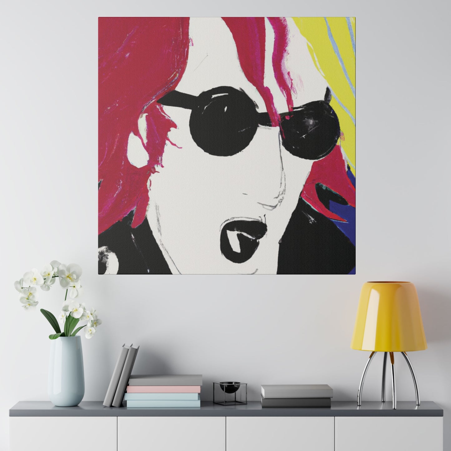 6485Q - Rockstar Painting Print | Face | Abstract | Poster | Home Decor | Wall Art | Music Art | Canvas