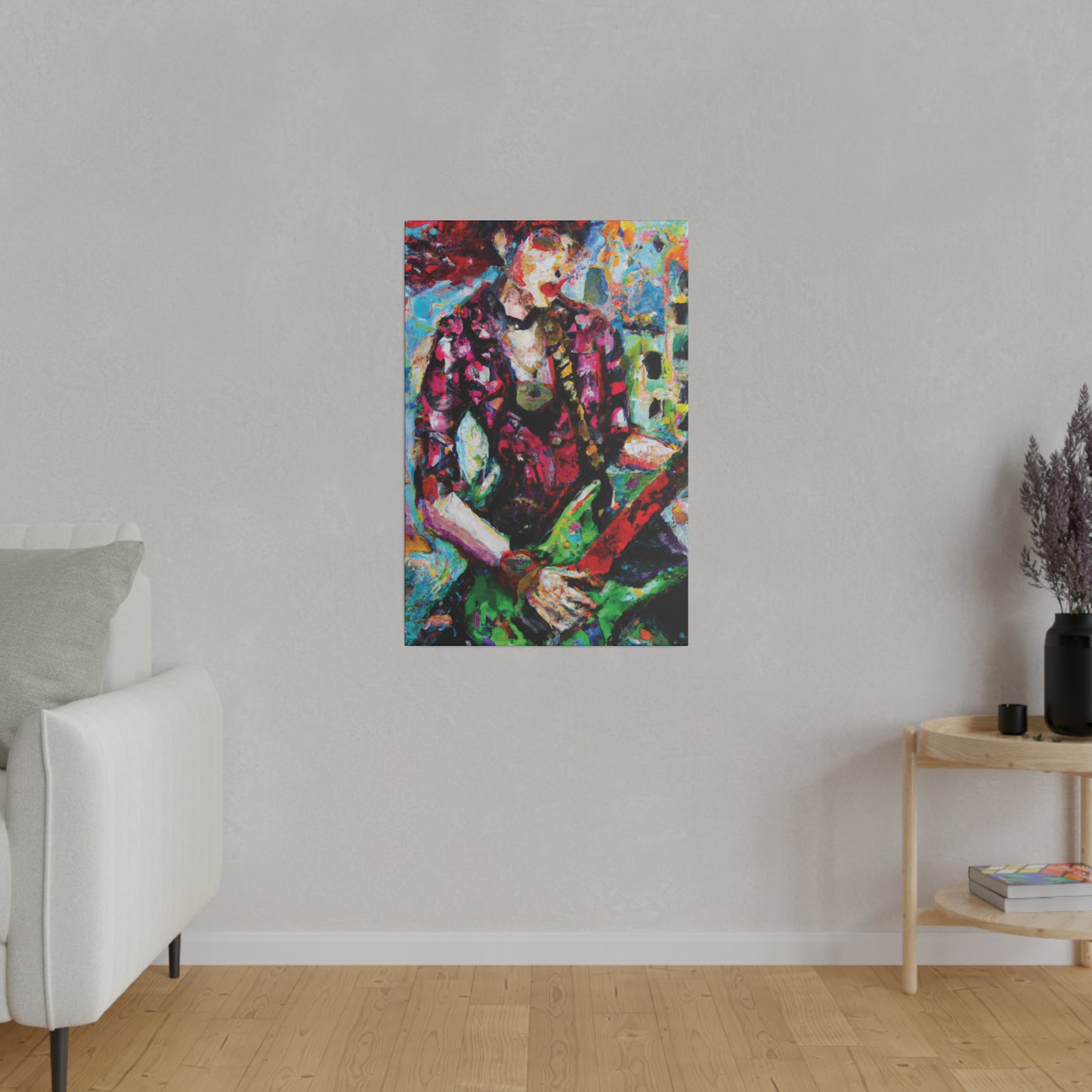 9453F - Rockstar Oil Painting Style Print | Poster | Home Decor | Wall Art | Music Art | Canvas