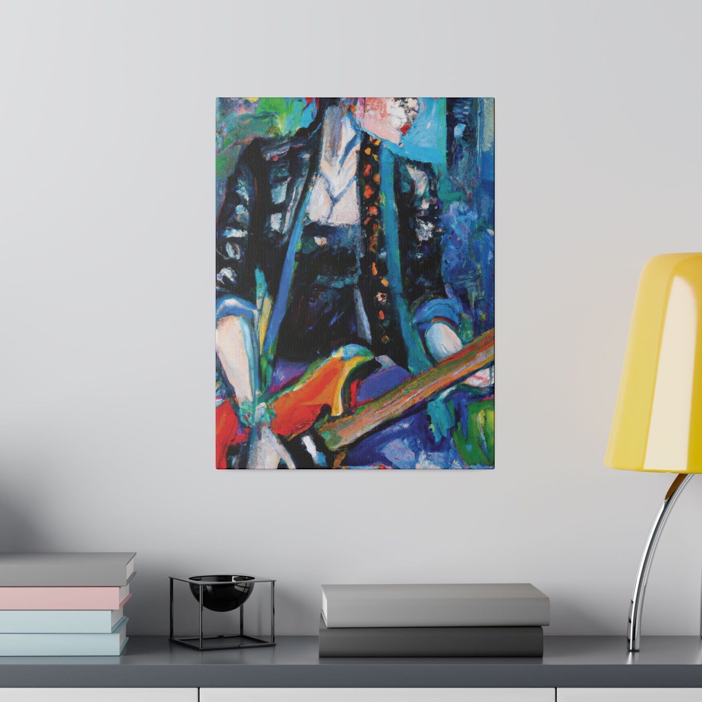 7376R - Rockstar Oil Painting Style Print | Poster | Home Decor | Wall Art | Music Art | Canvas