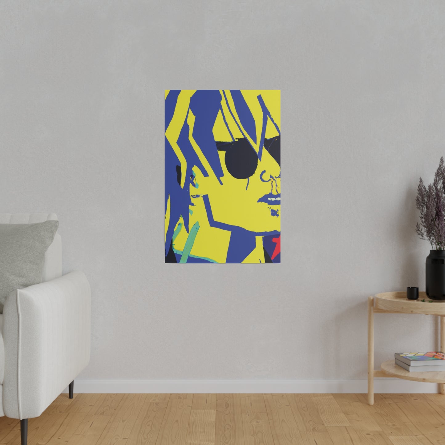 5225U - Rockstar Painting Print | Face | Abstract | Poster | Home Decor | Wall Art | Music Art | Canvas