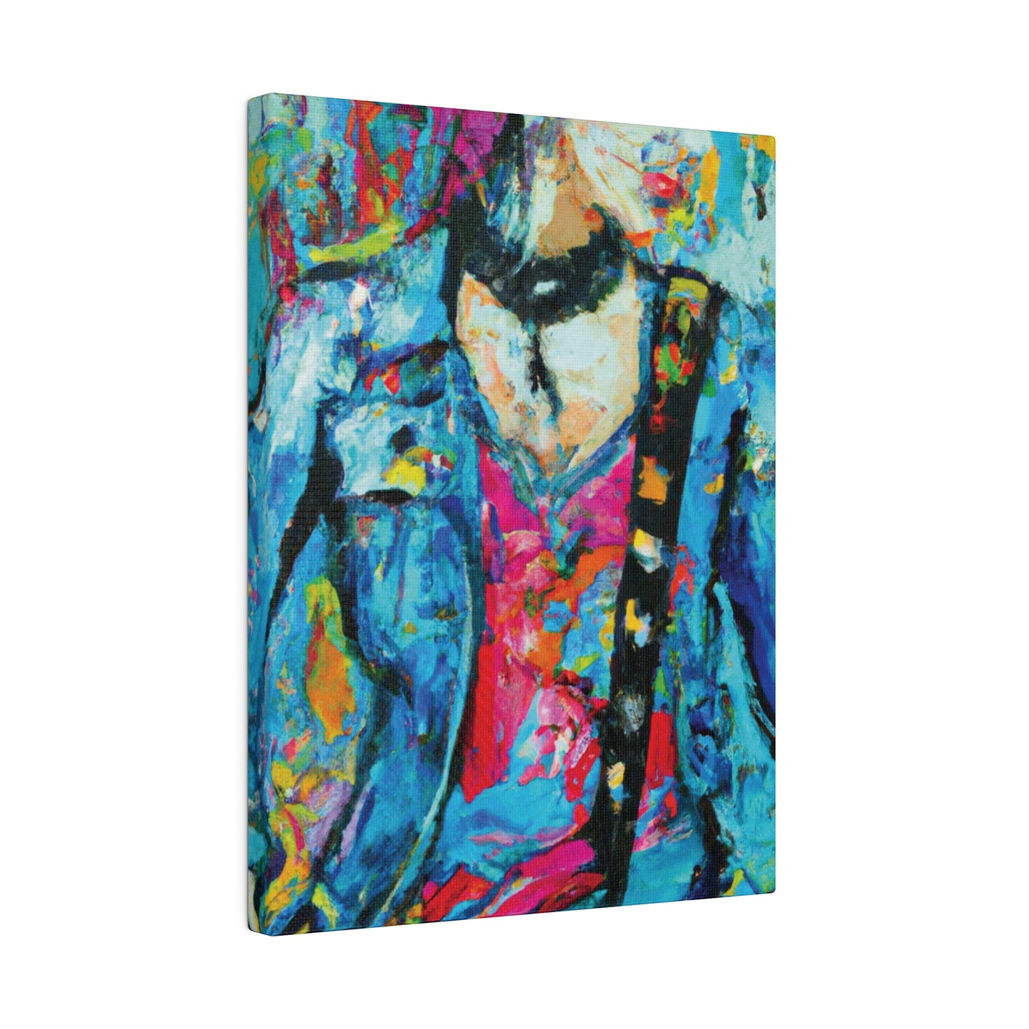 8374W - Rockstar Oil Painting Style Print | Poster | Home Decor | Wall Art | Music Art | Canvas