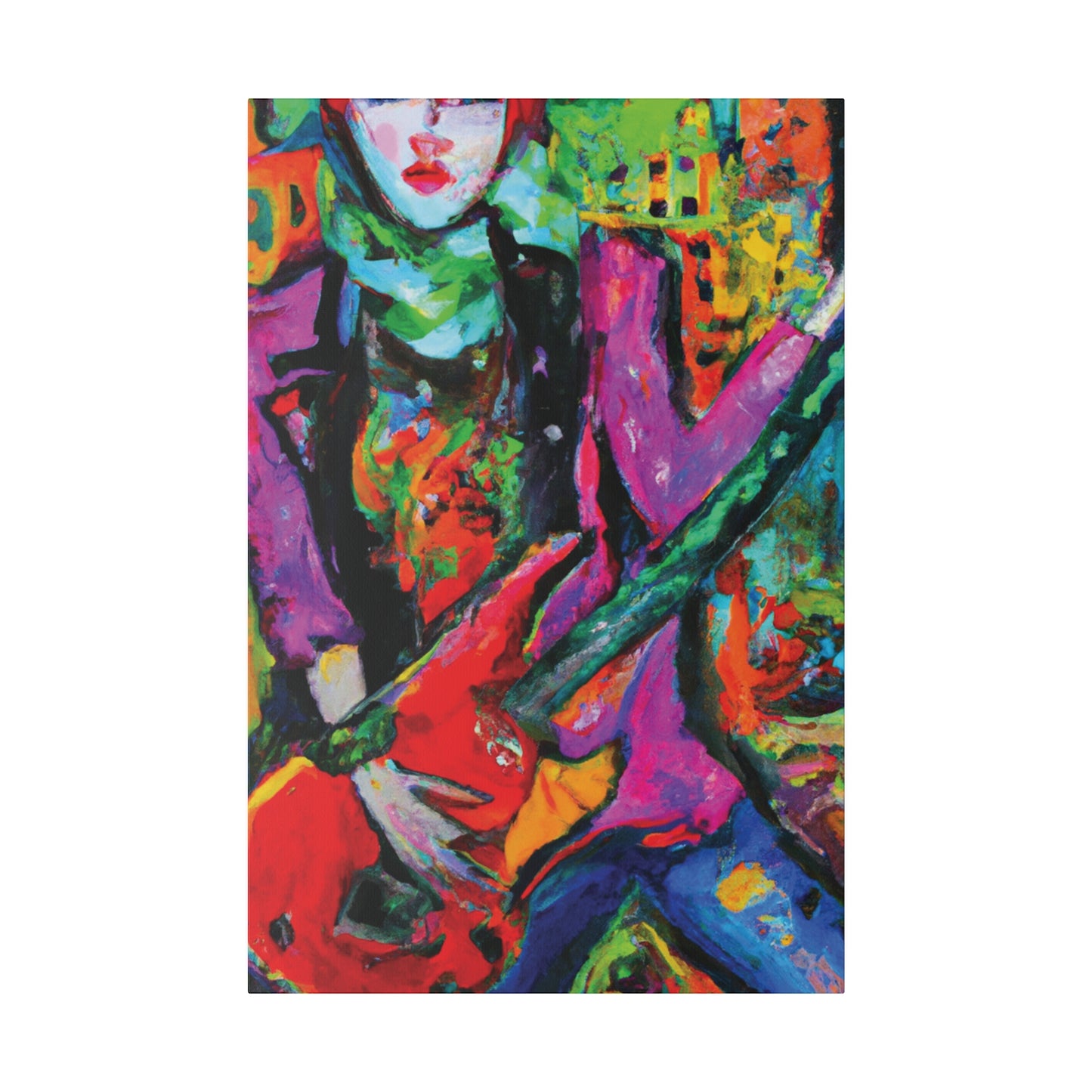 3861D - Rockstar Oil Painting Style Print | Poster | Home Decor | Wall Art | Music Art | Canvas