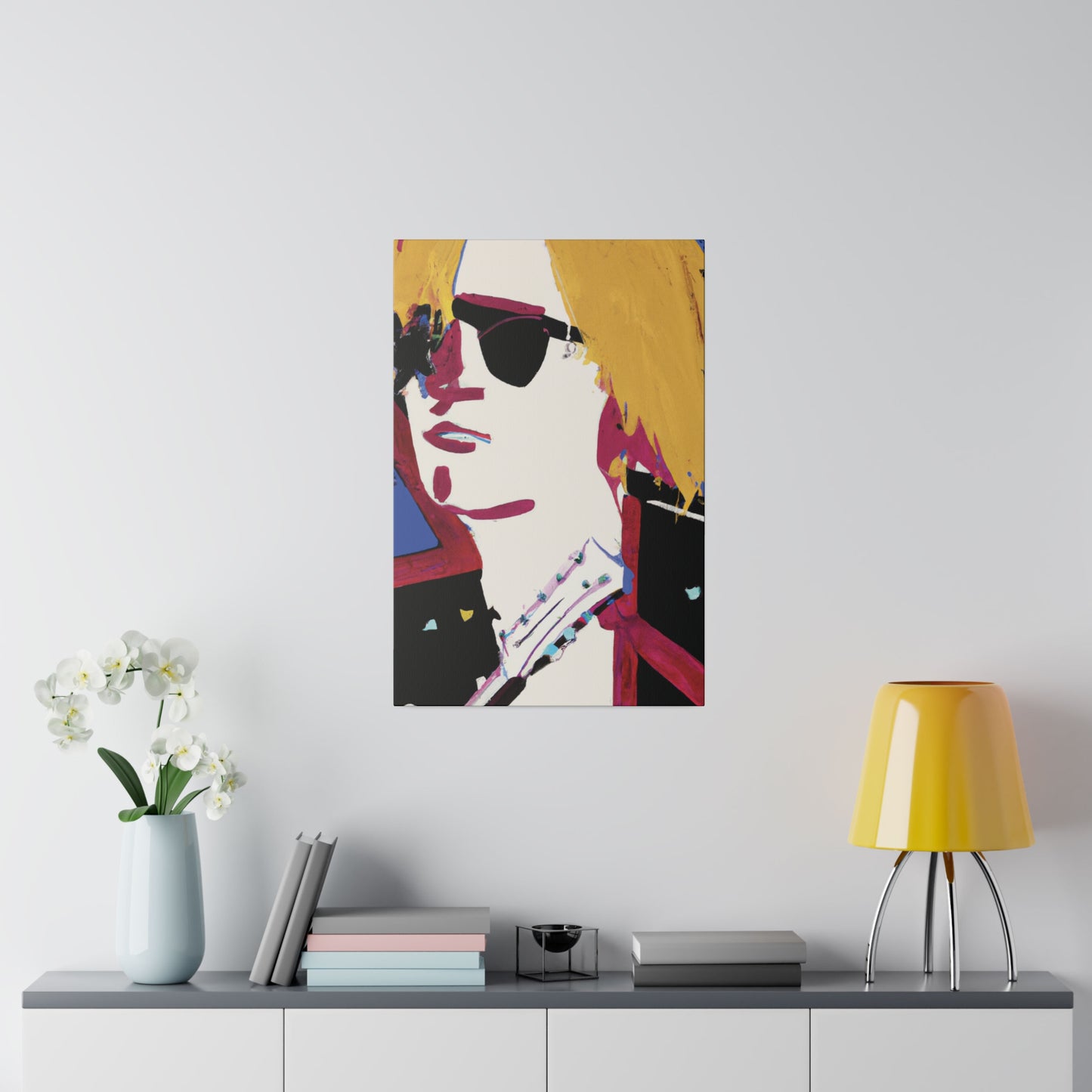 8305A - Rockstar Painting Print | Face | Abstract | Poster | Home Decor | Wall Art | Music Art | Canvas