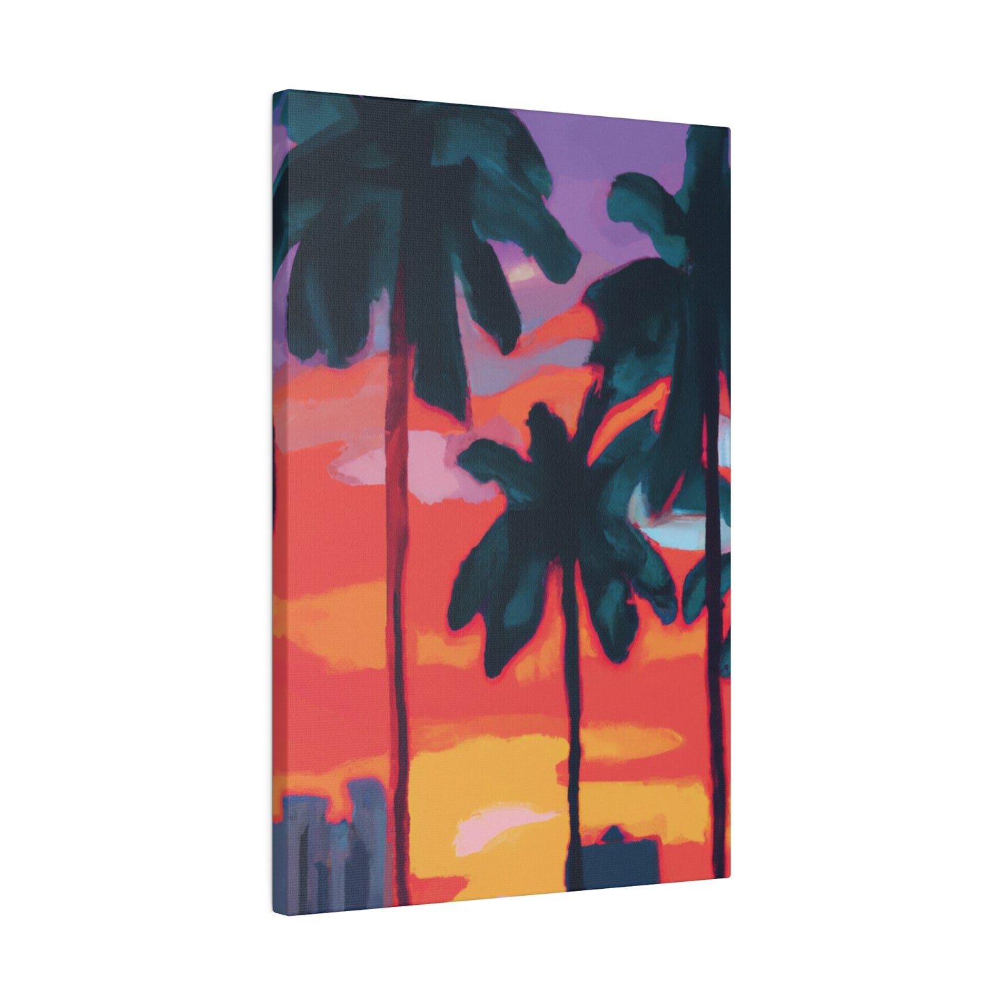 8175T - Miami Beach Sunset Painting Print | Miami | Beach | Sunset | Poster | Home Decor | Wall Art | Canvas