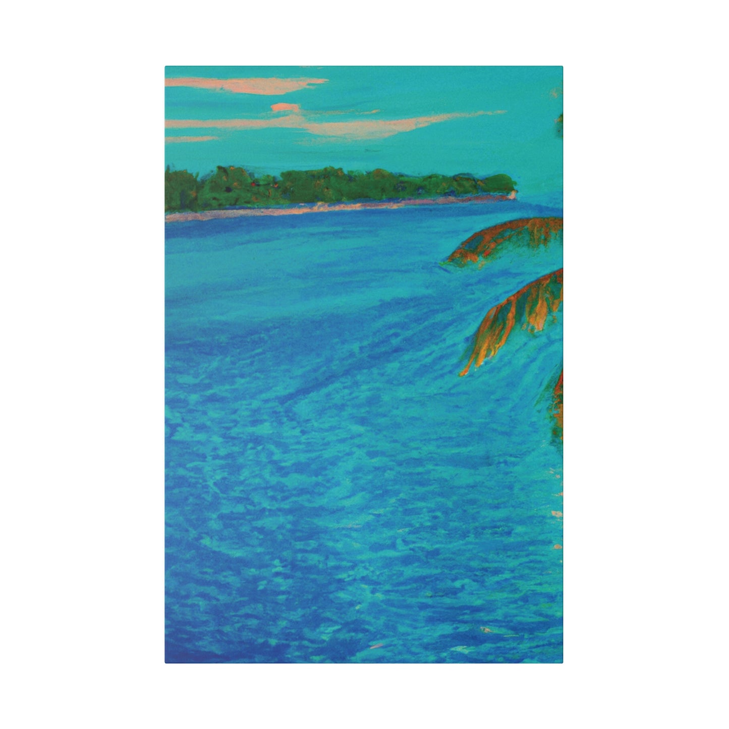 3303Q - Bahamas Ocean Painting Print | Bahamas | Ocean | Beach | Poster | Home Decor | Wall Art | Canvas