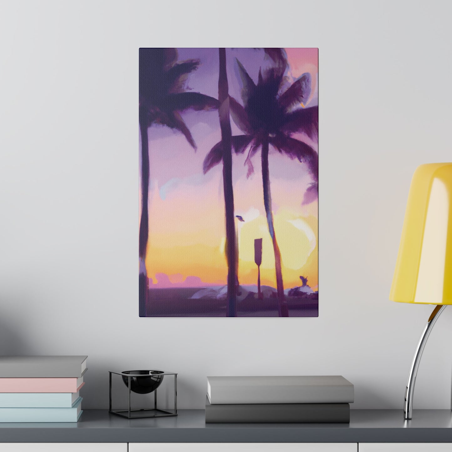 6137G - Miami Beach Sunset Painting Print | Miami | Beach | Sunset | Poster | Home Decor | Wall Art | Canvas