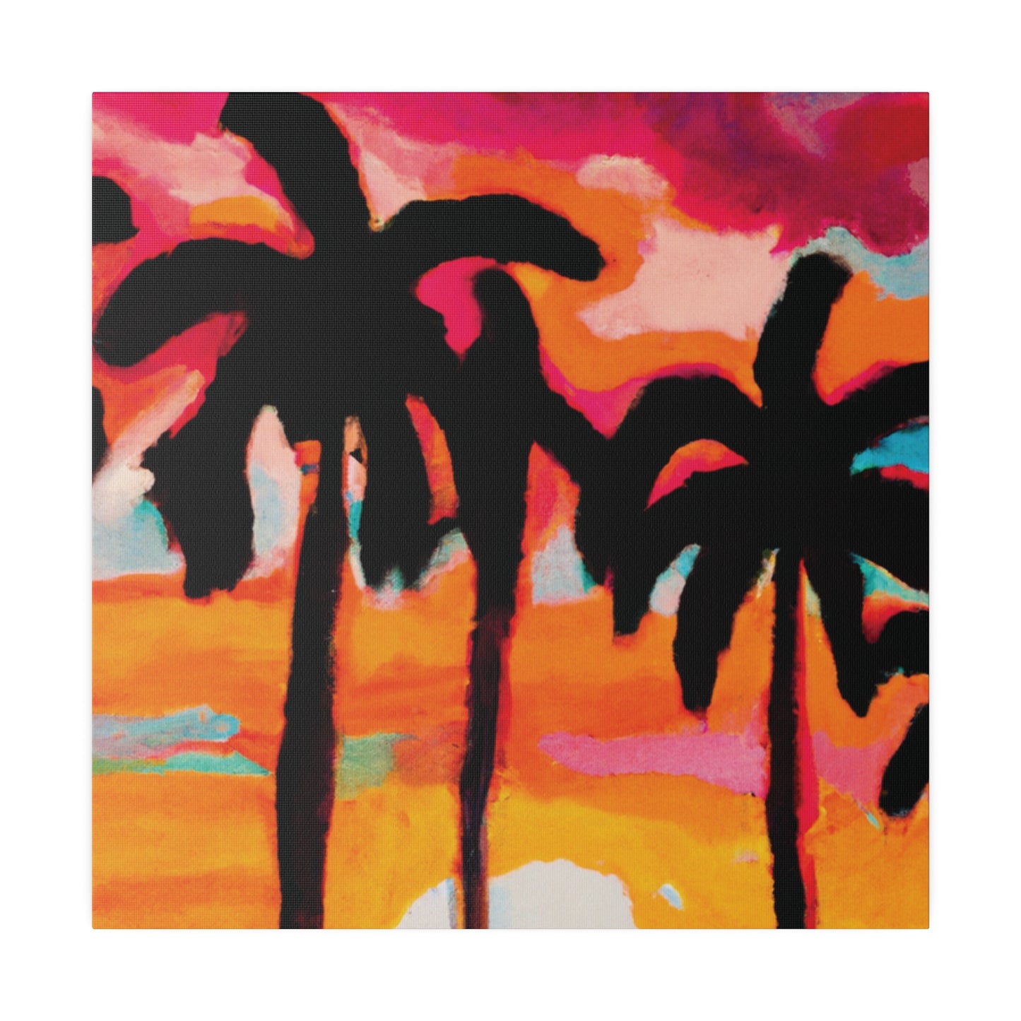 4763O - Miami Beach Sunset Painting Print | Miami | Beach | Sunset | Poster | Home Decor | Wall Art | Canvas